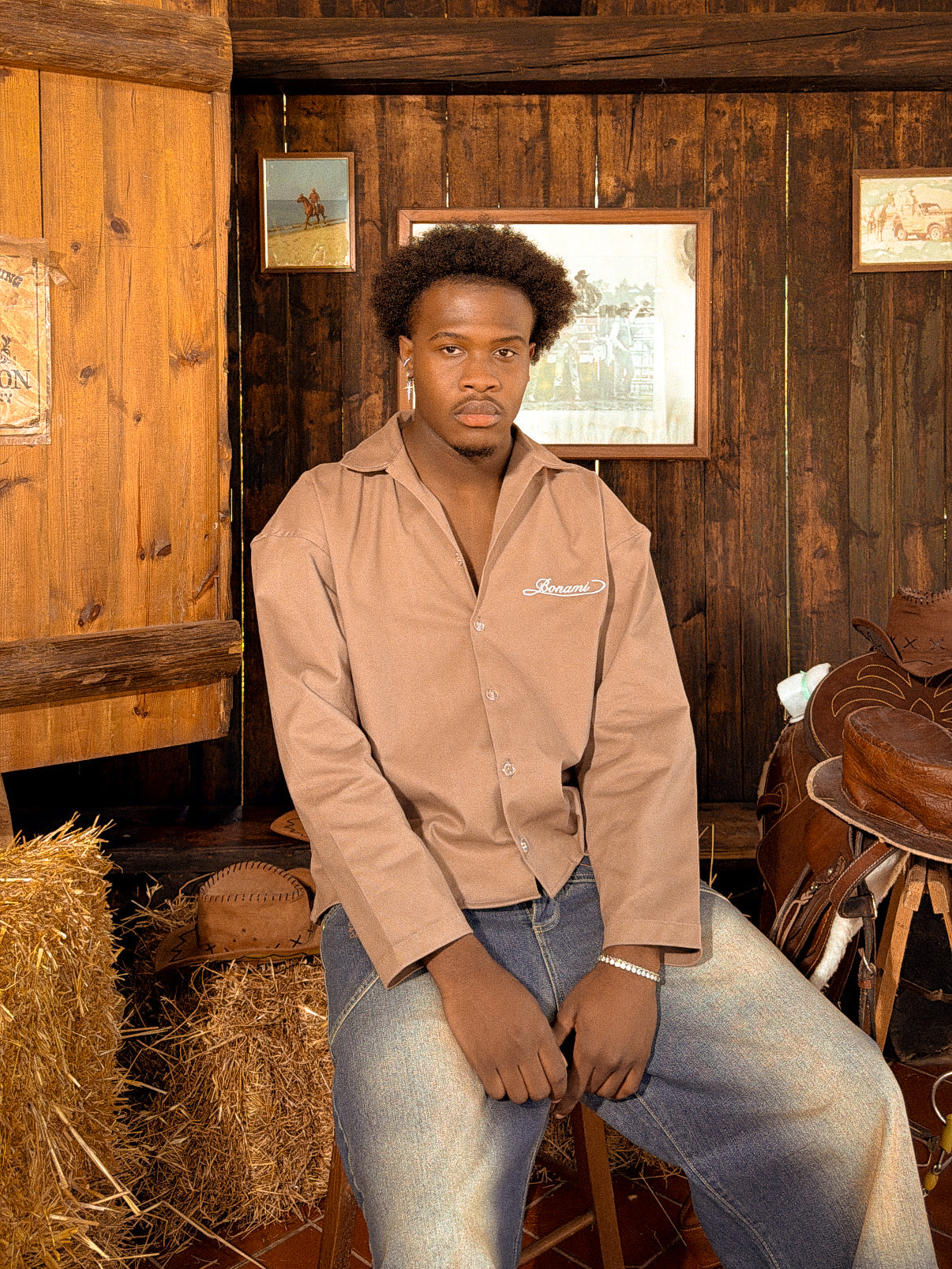 Shirt Western Brown