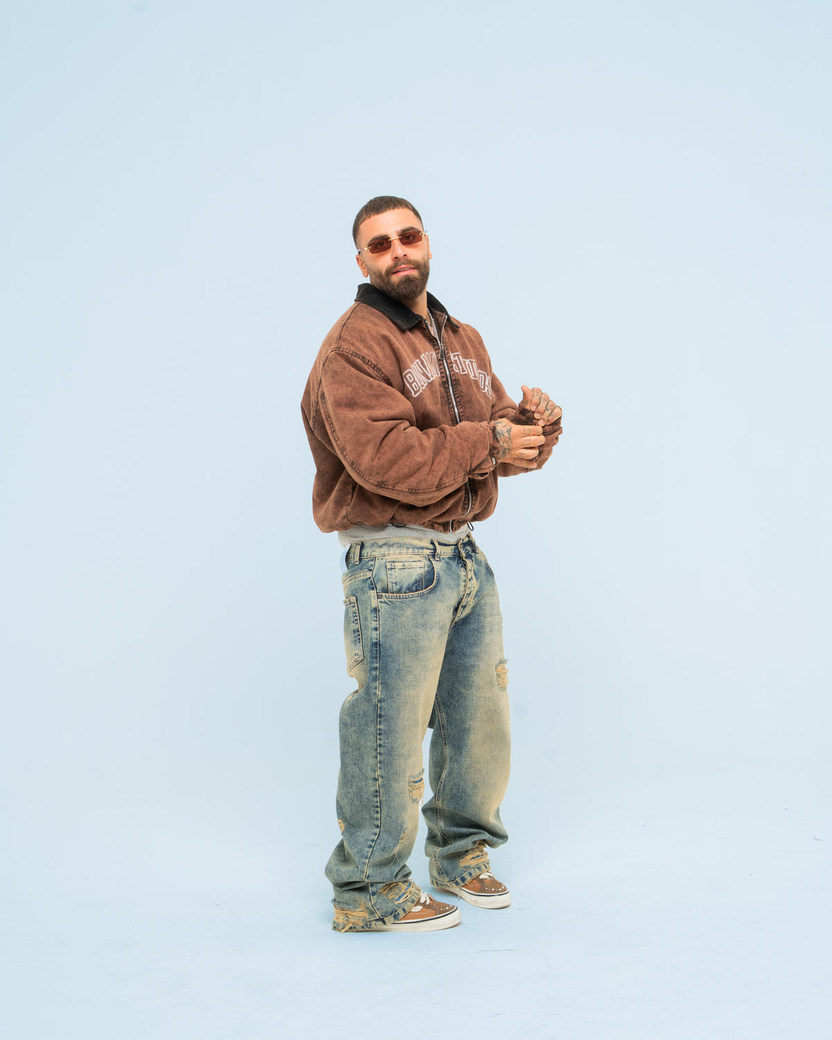 Washed Detroit Work Jacket BROWN