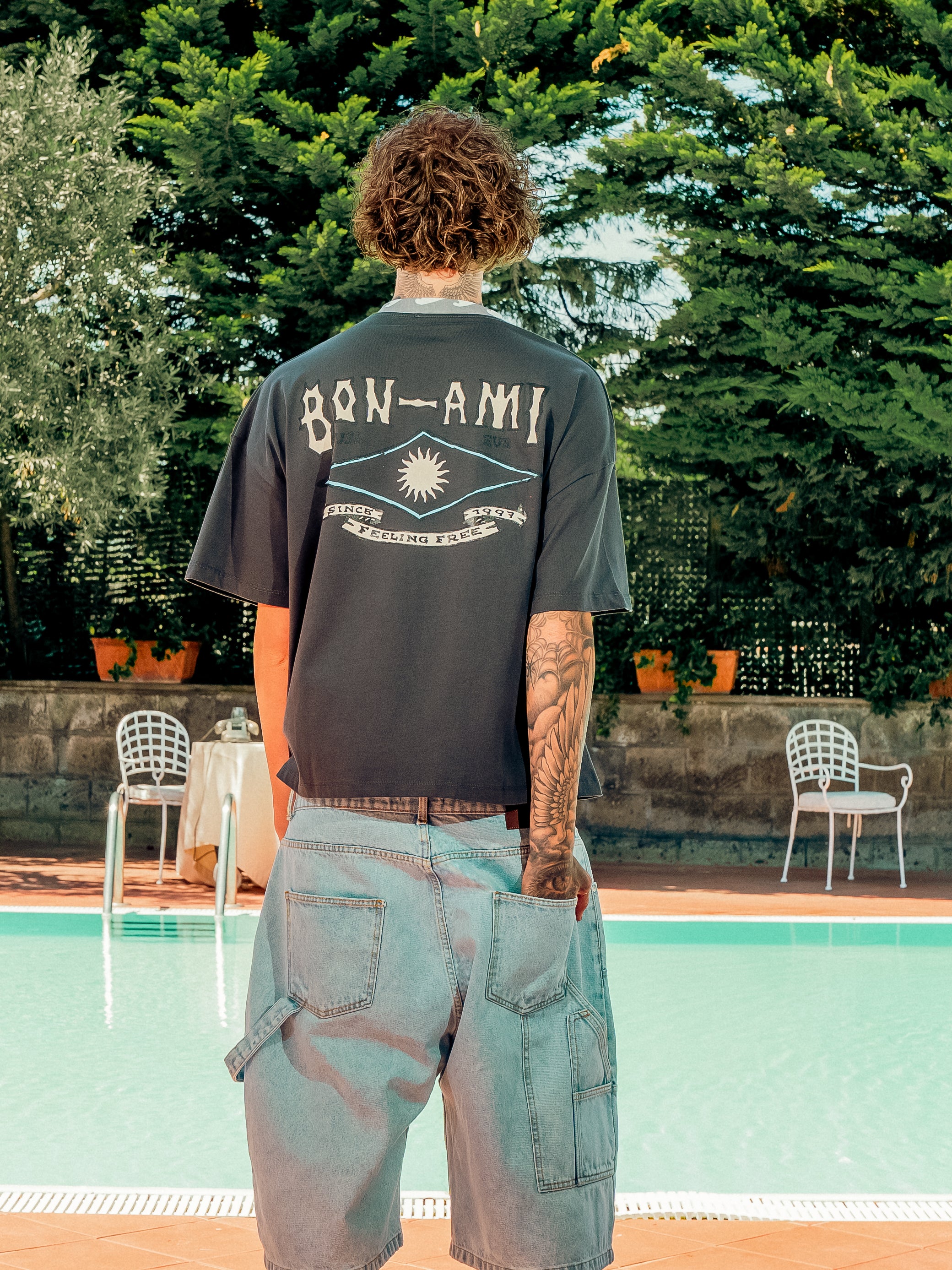 T-shirt Feeling Free Lead Grey