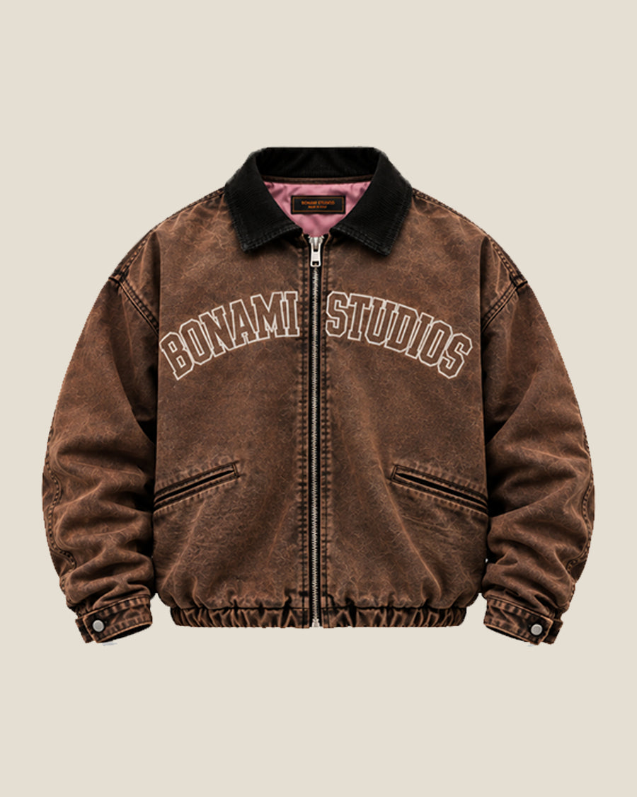 Washed Detroit Work Jacket BROWN