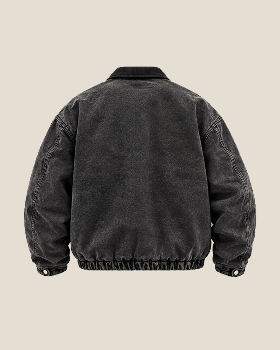 Washed Detroit Work Jacket BLACK