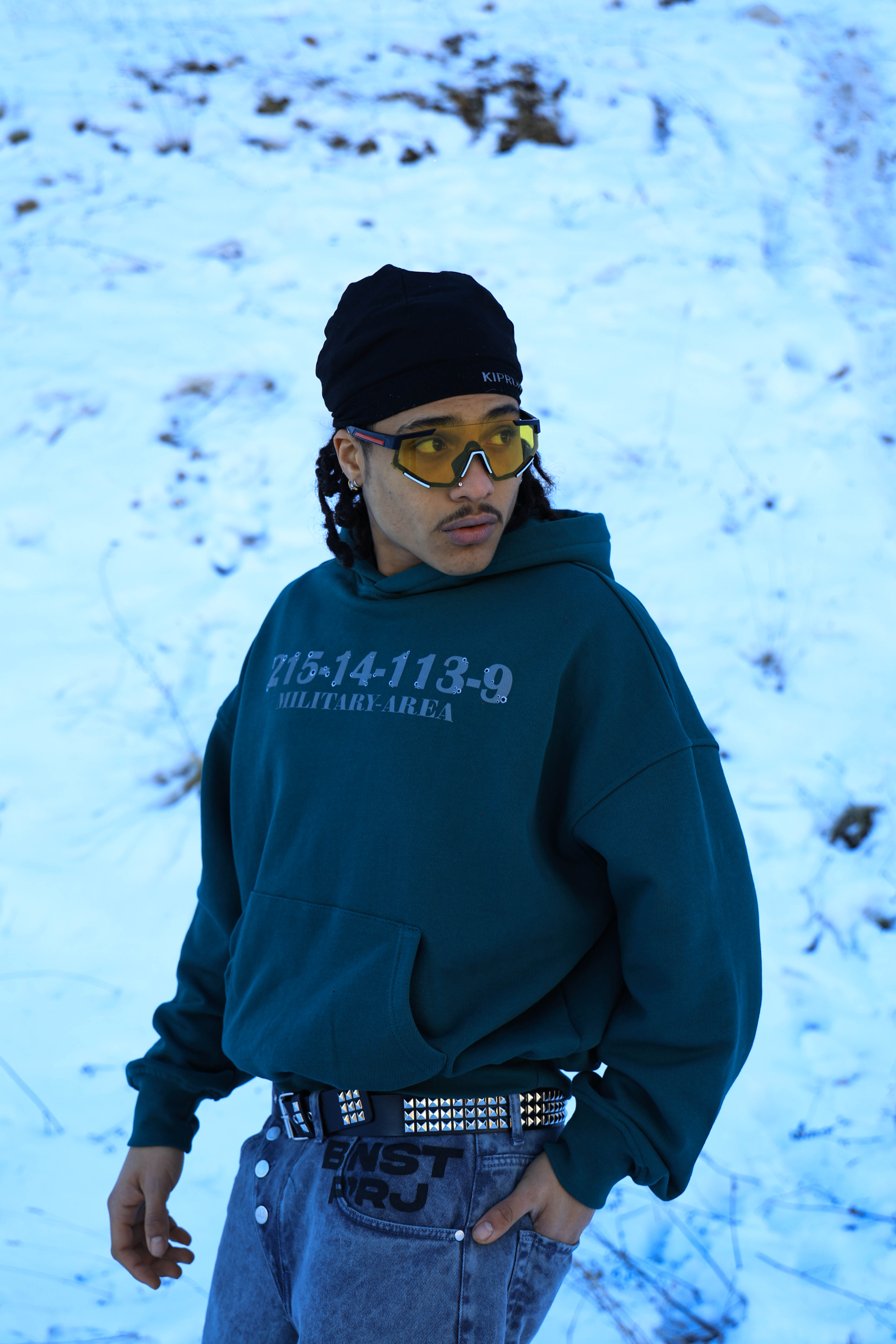 Hoodie Military Area Green