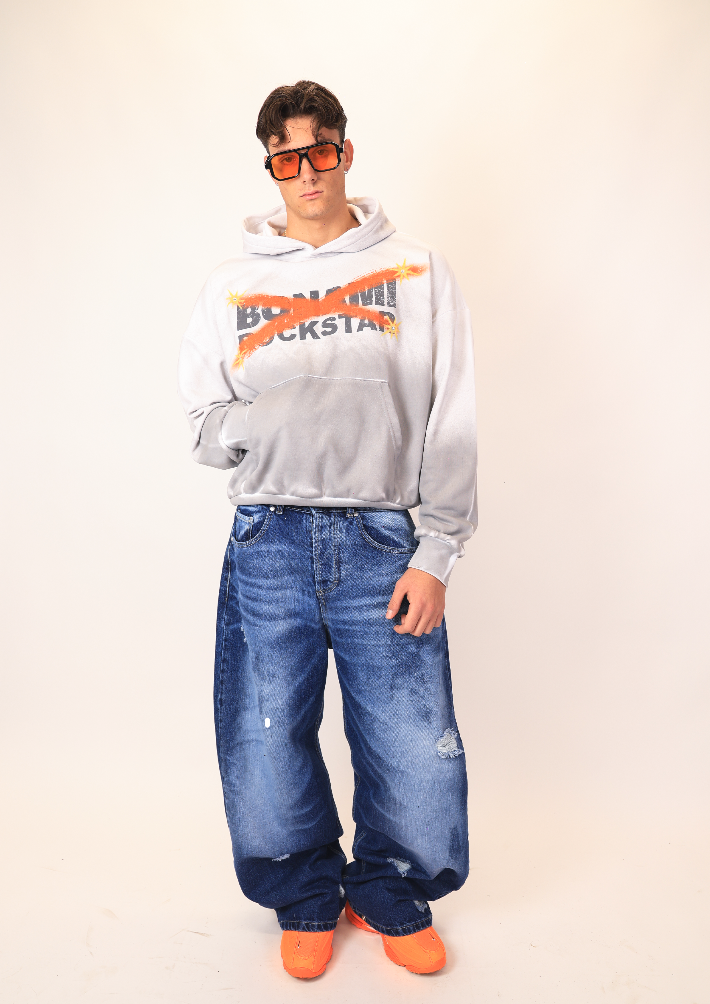 Hoodie Rockstar White