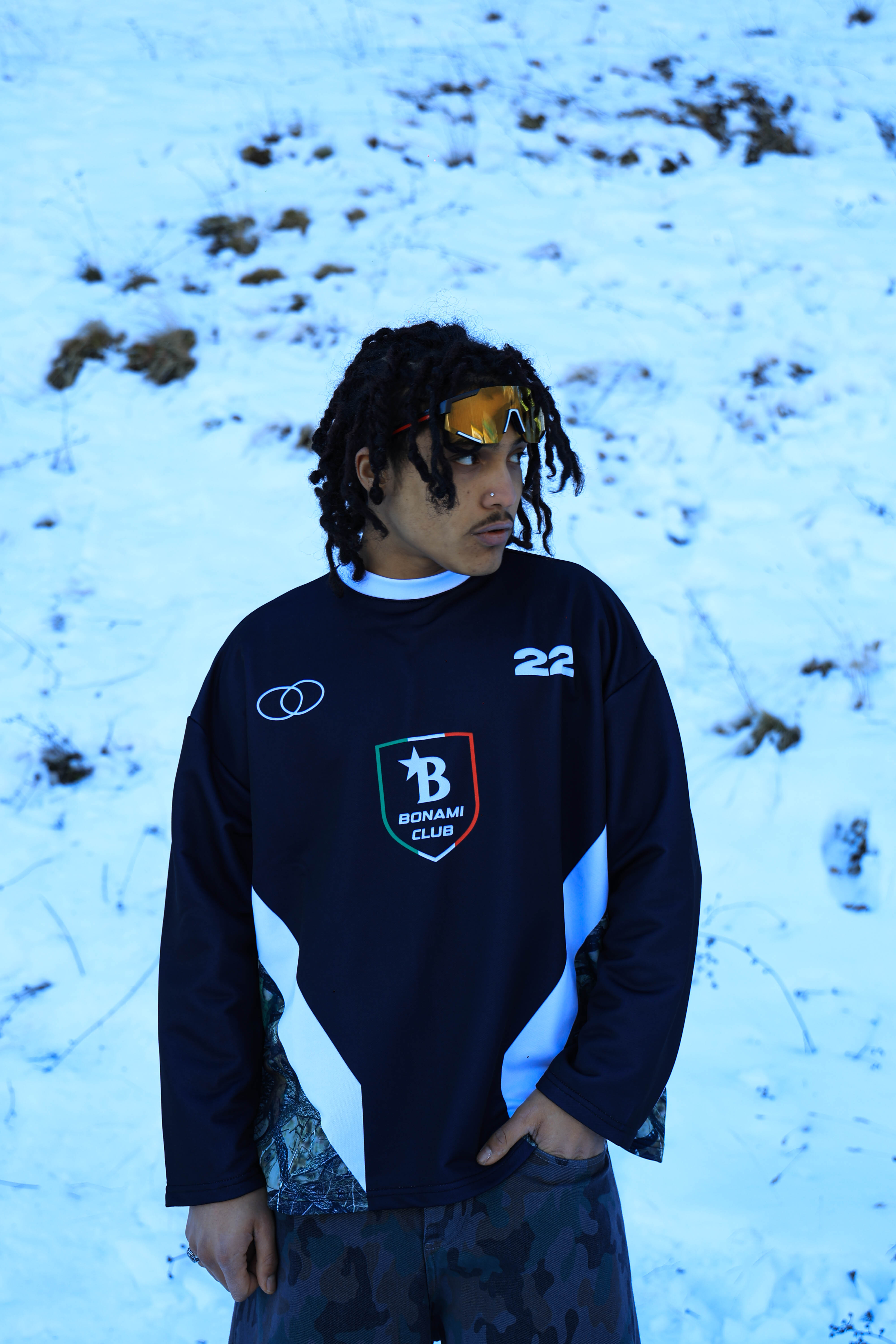 Long Sleeves Camo Club Black