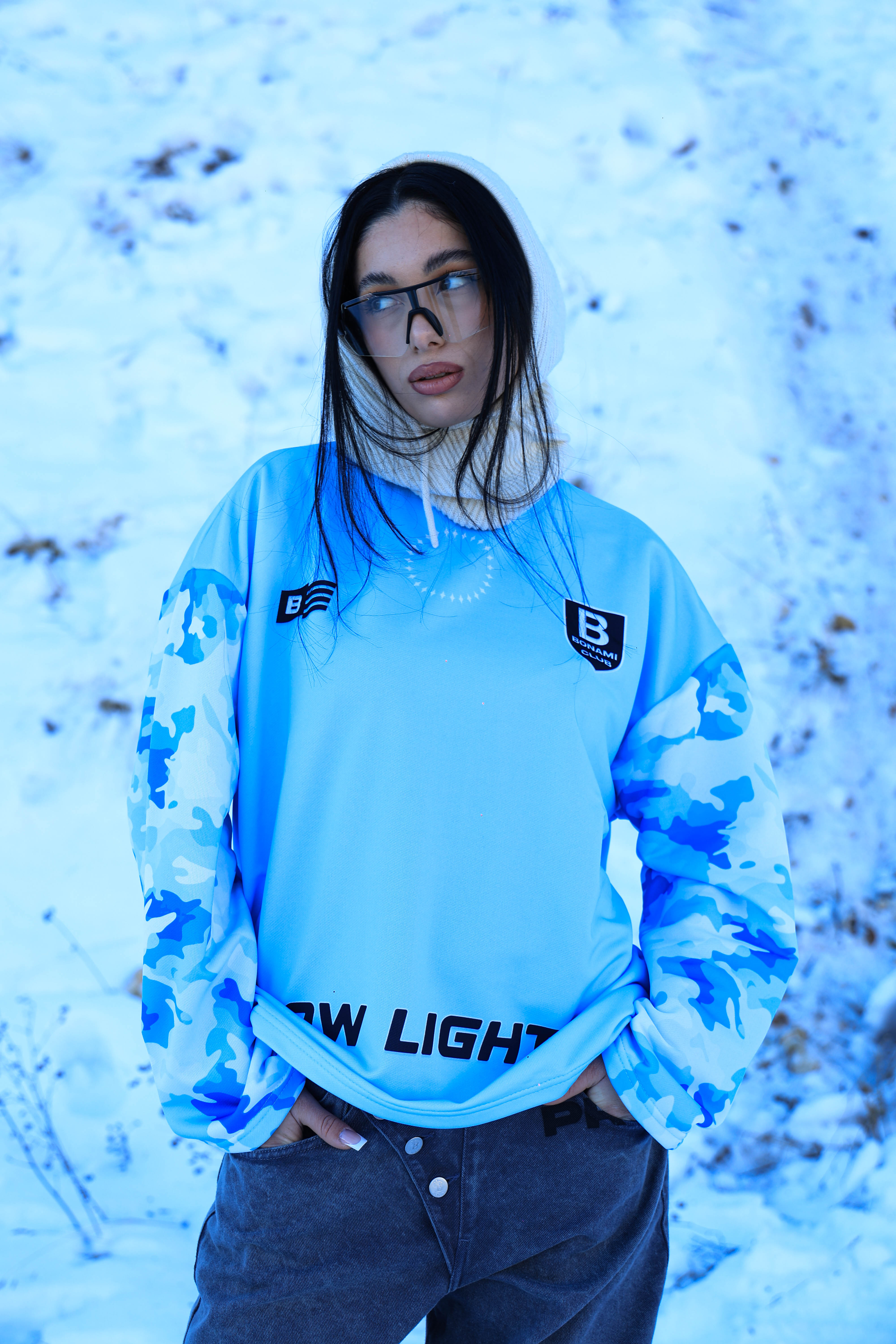 Long Sleeves Camo Club Sky