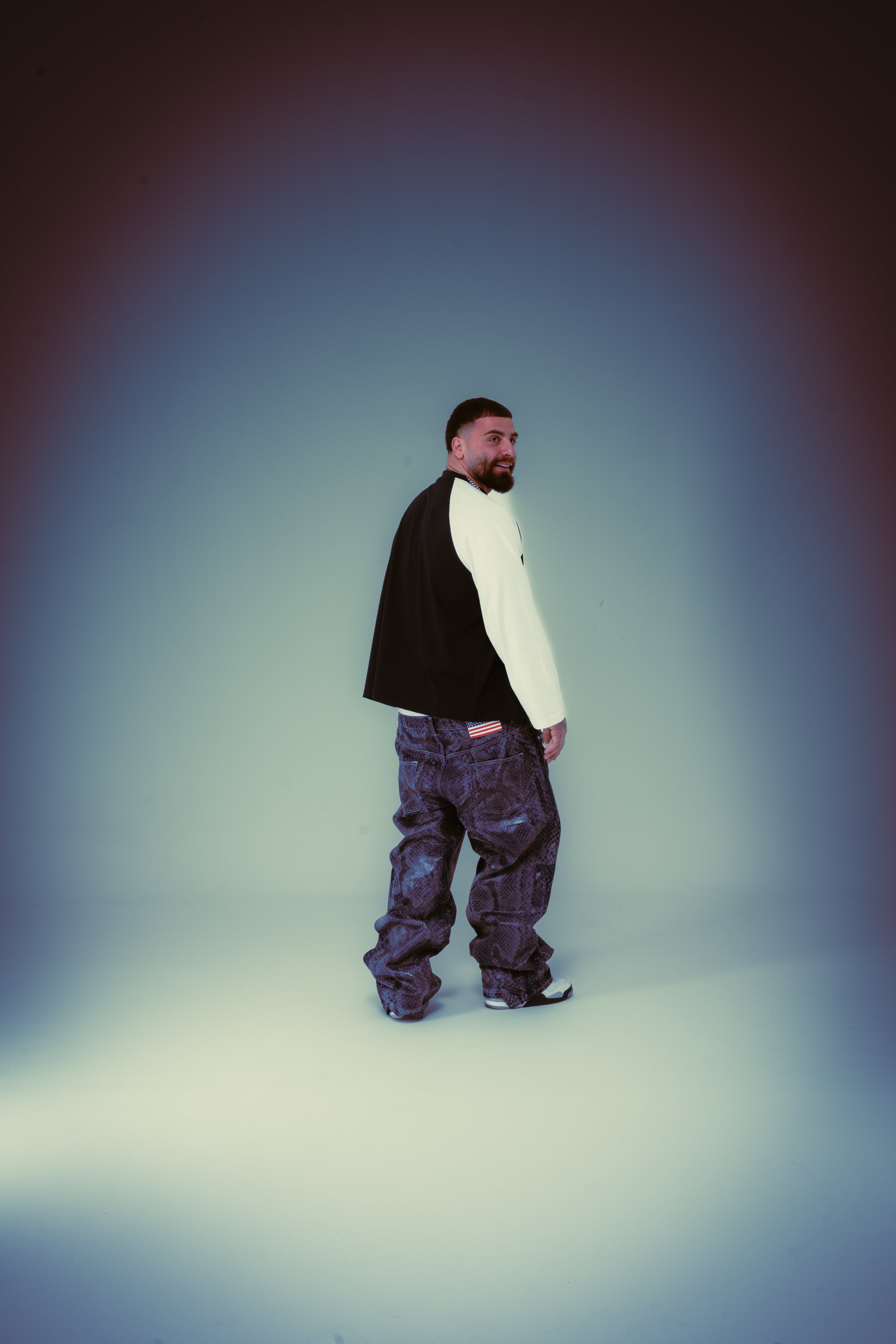 Long Sleeves Chain Blue