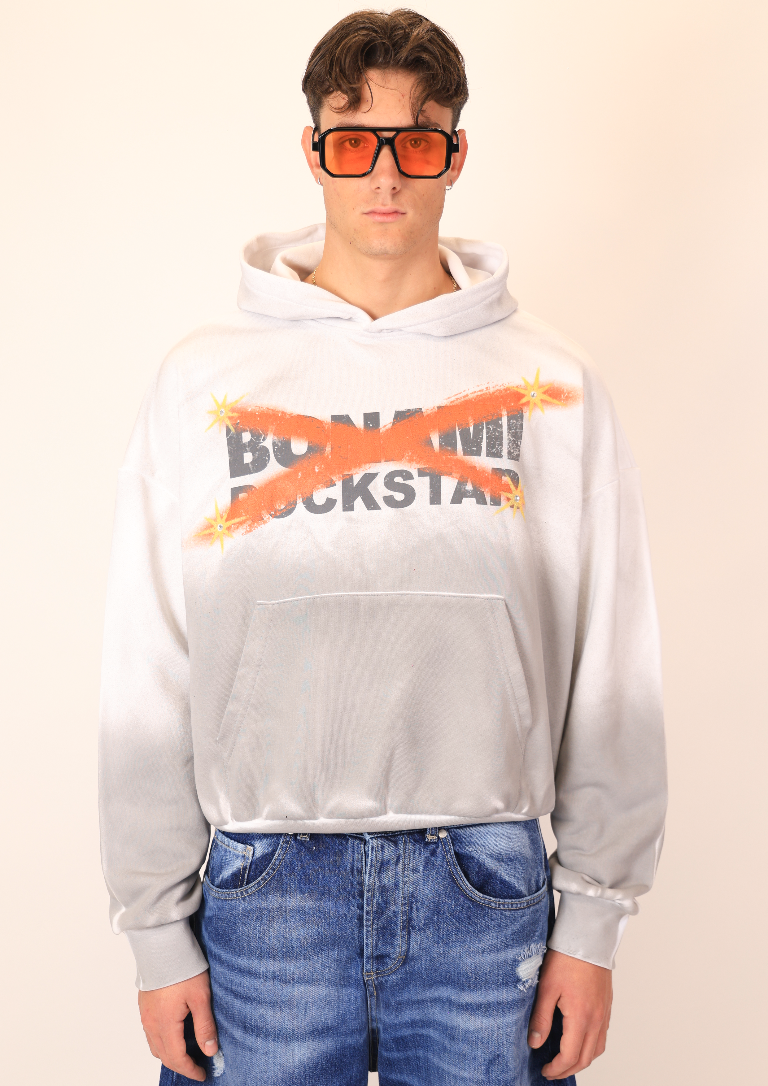 Hoodie Rockstar White
