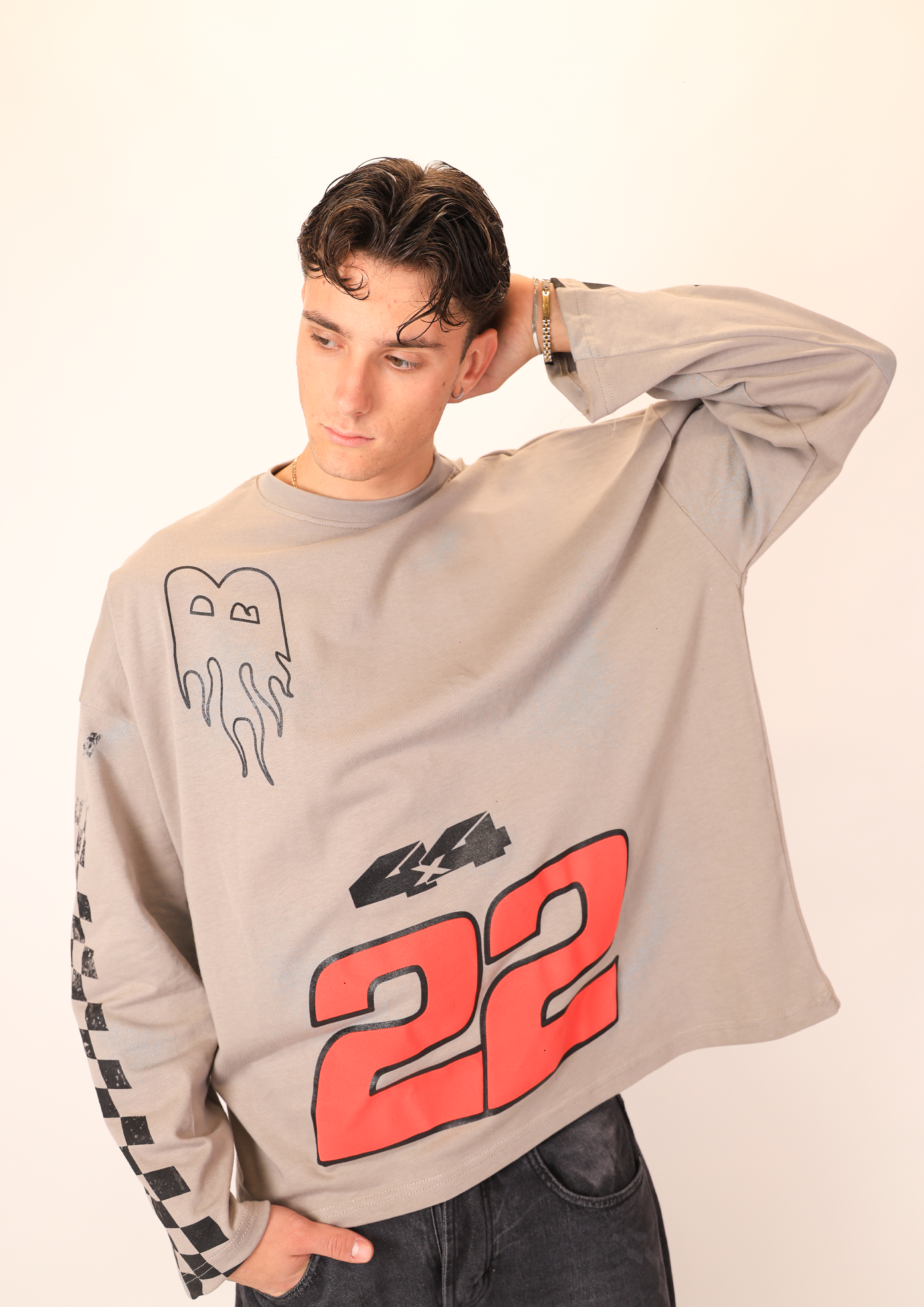 Long Sleeves 22 Flag Grey