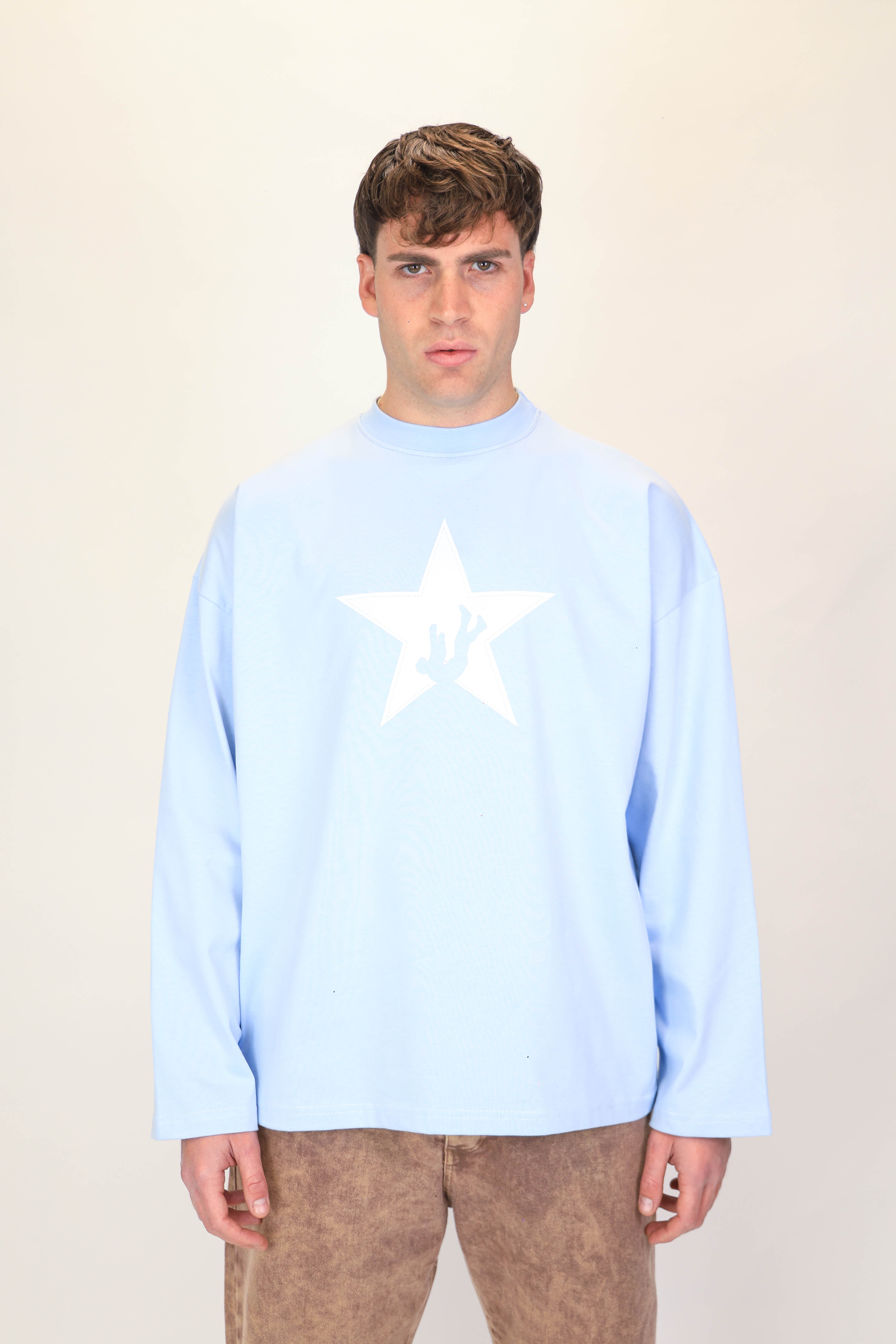 Long Sleeves Fall Star Sky Blue