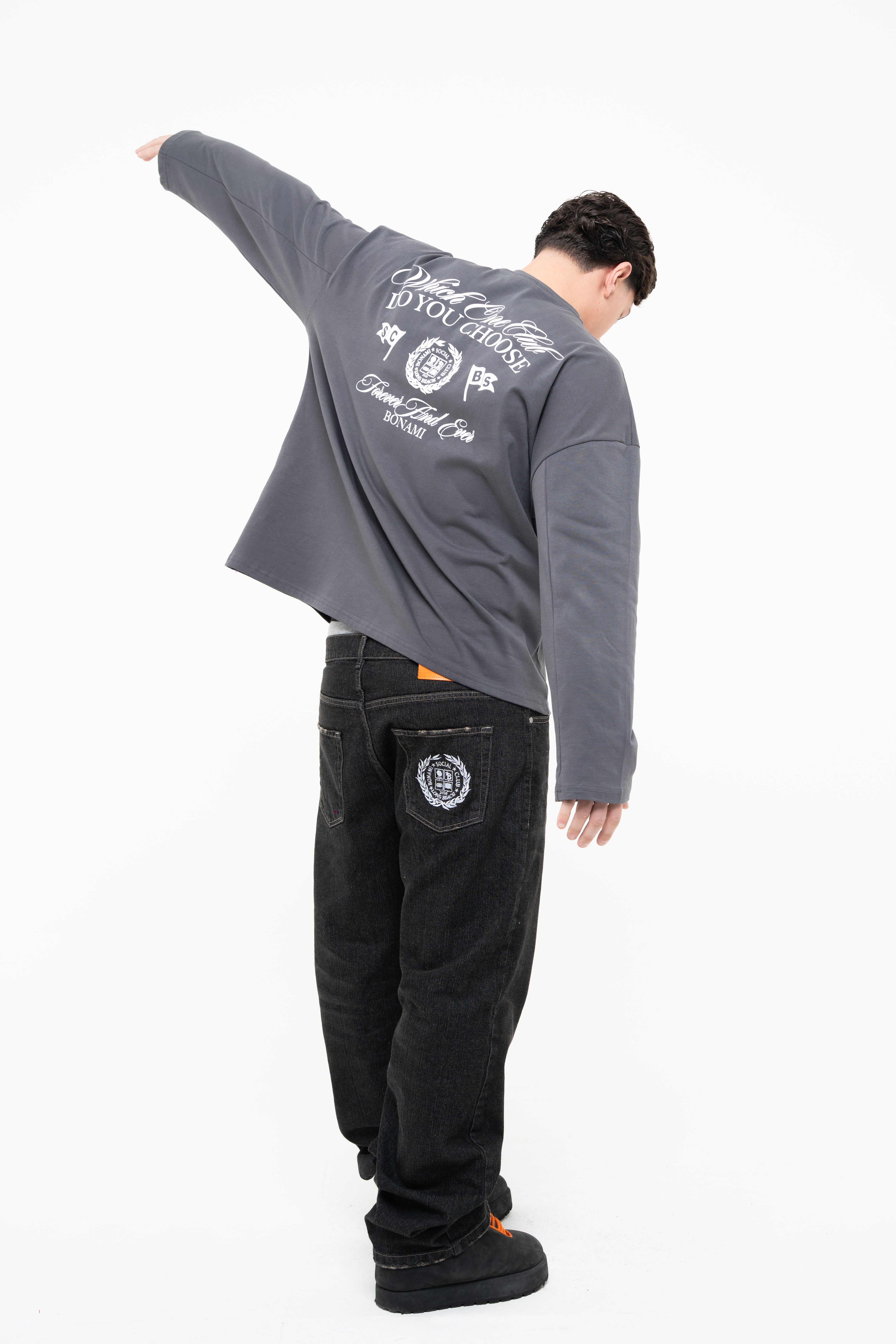 Longsleeves Which One Lead Grey