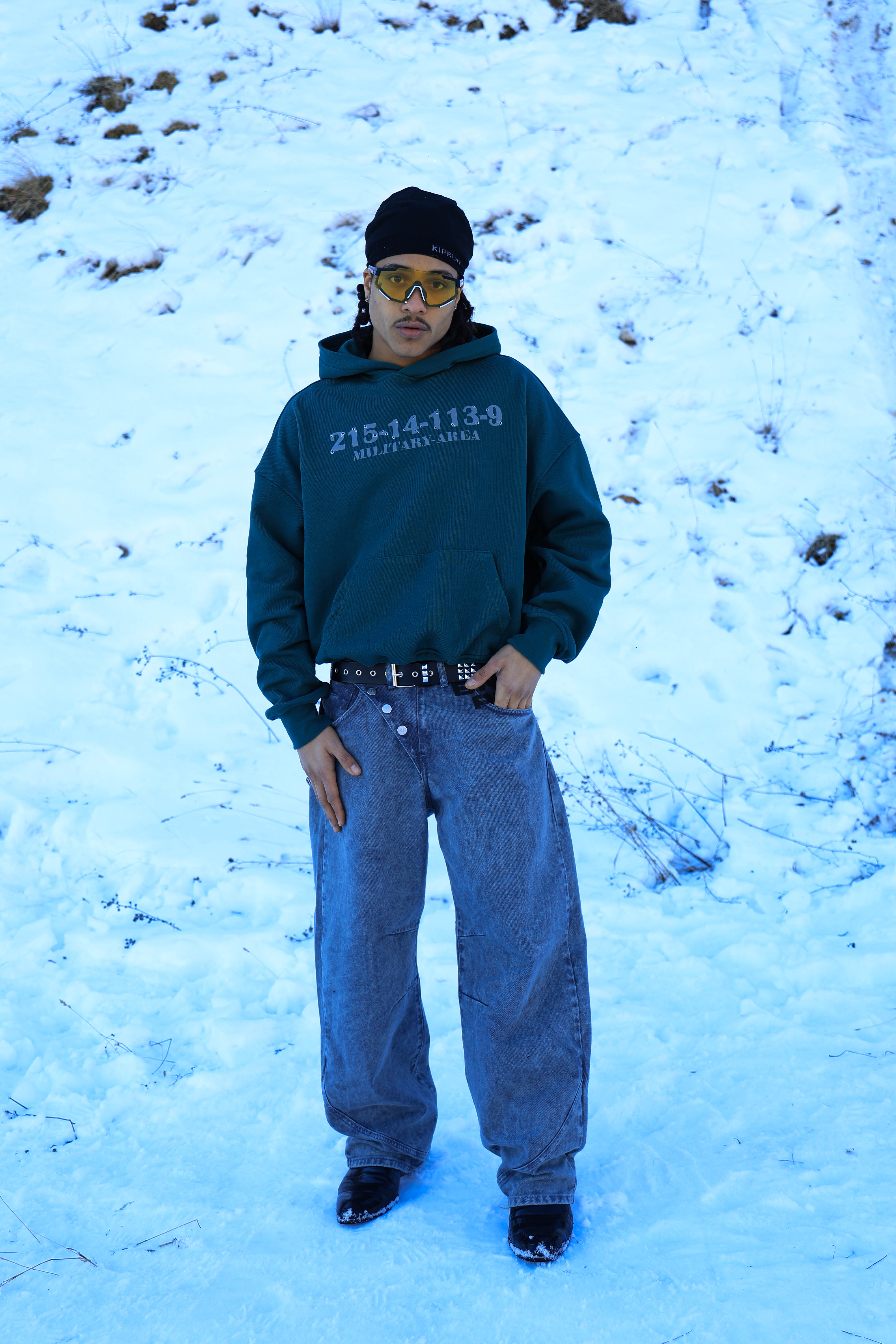 Hoodie Military Area Green