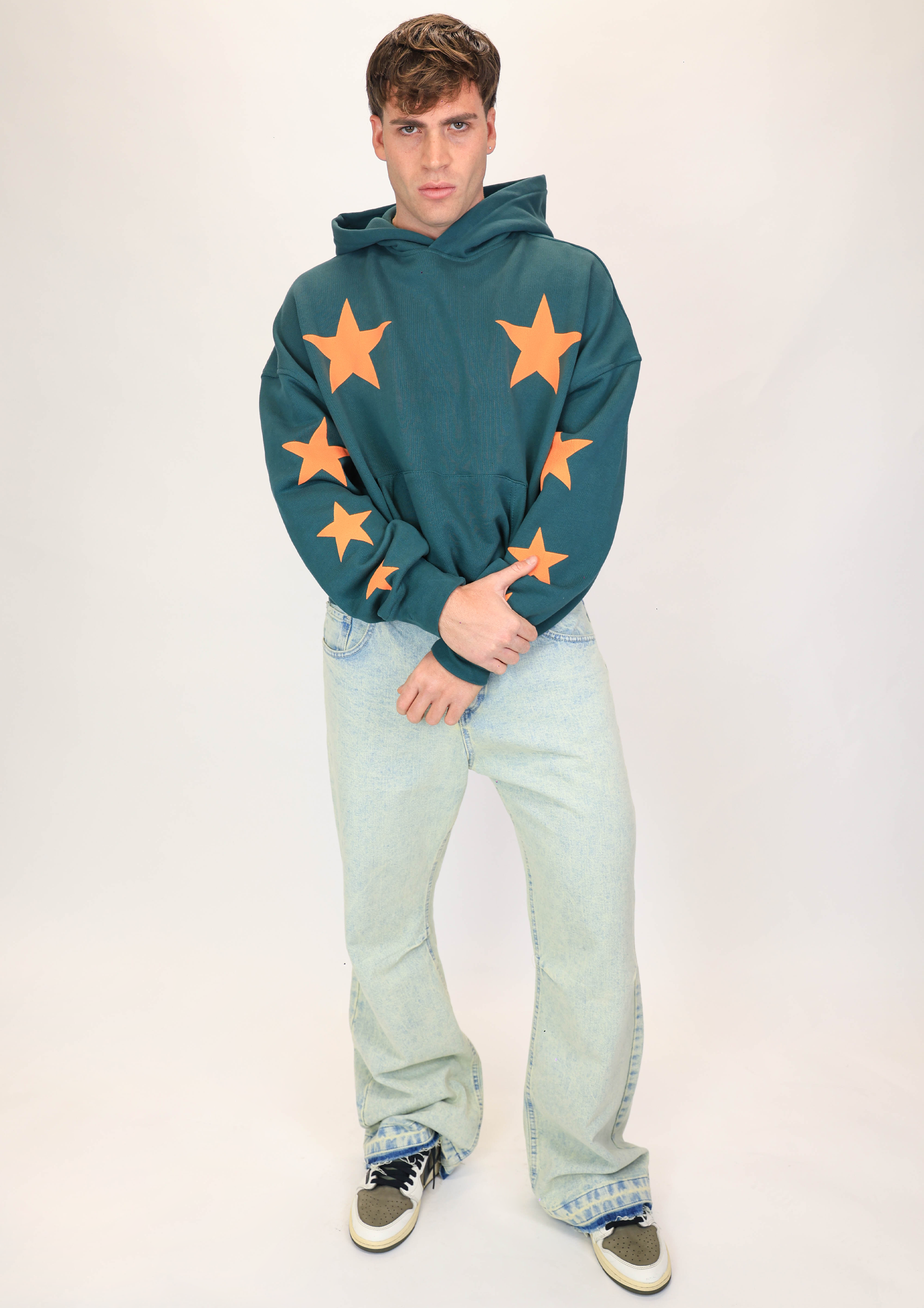 Hoodie Super Star Green