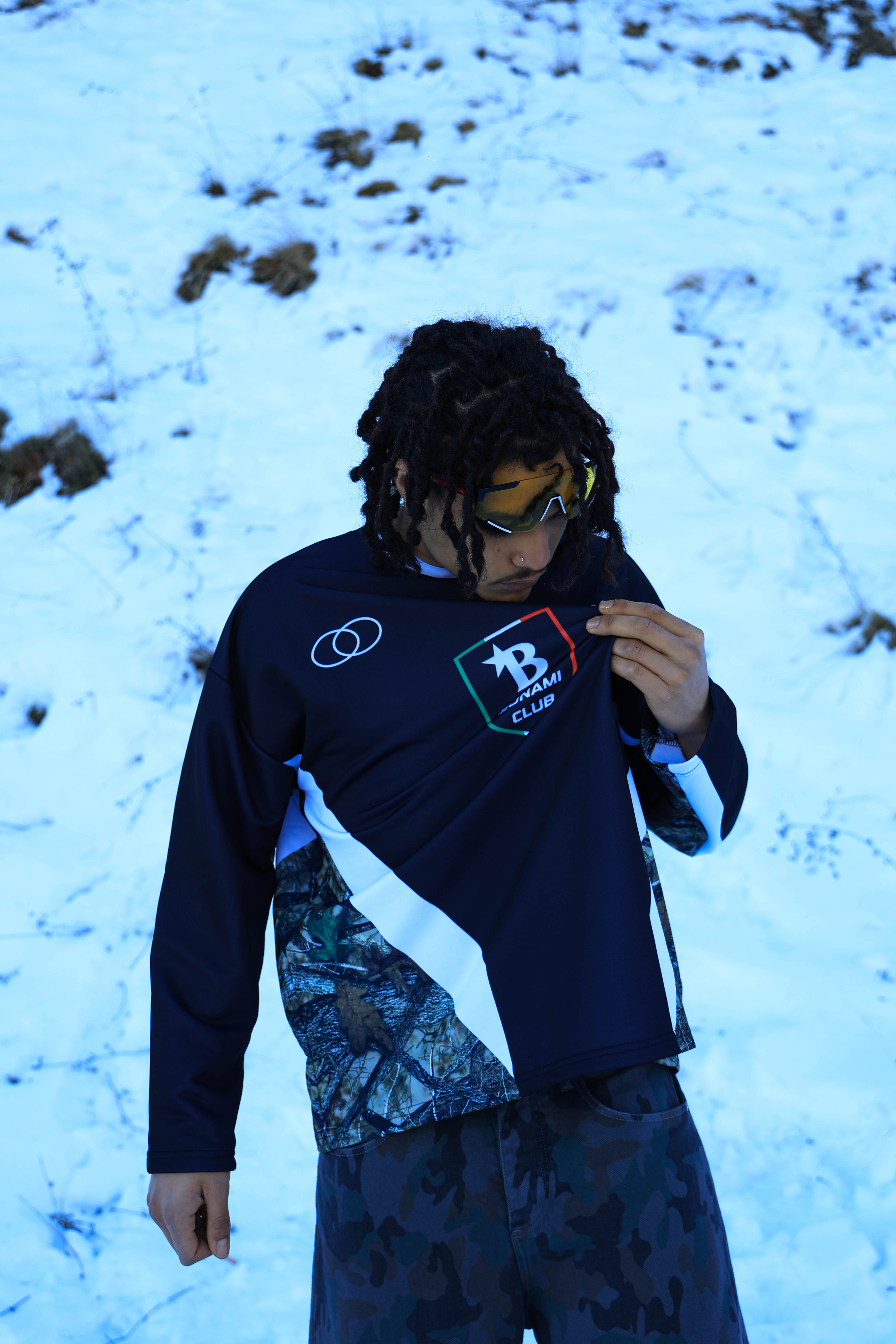 Long Sleeves Camo Club Black