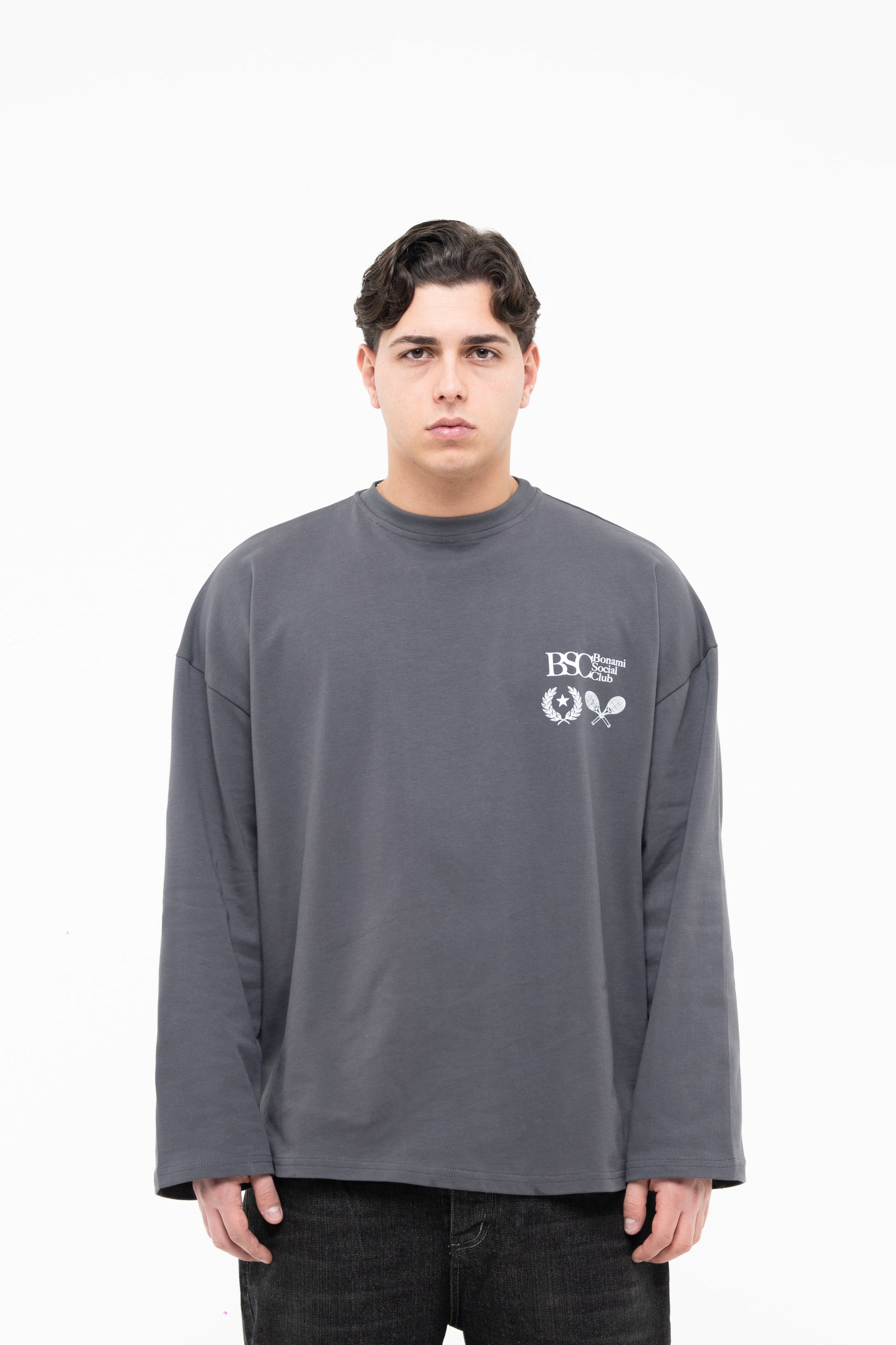 Longsleeves Which One Lead Grey