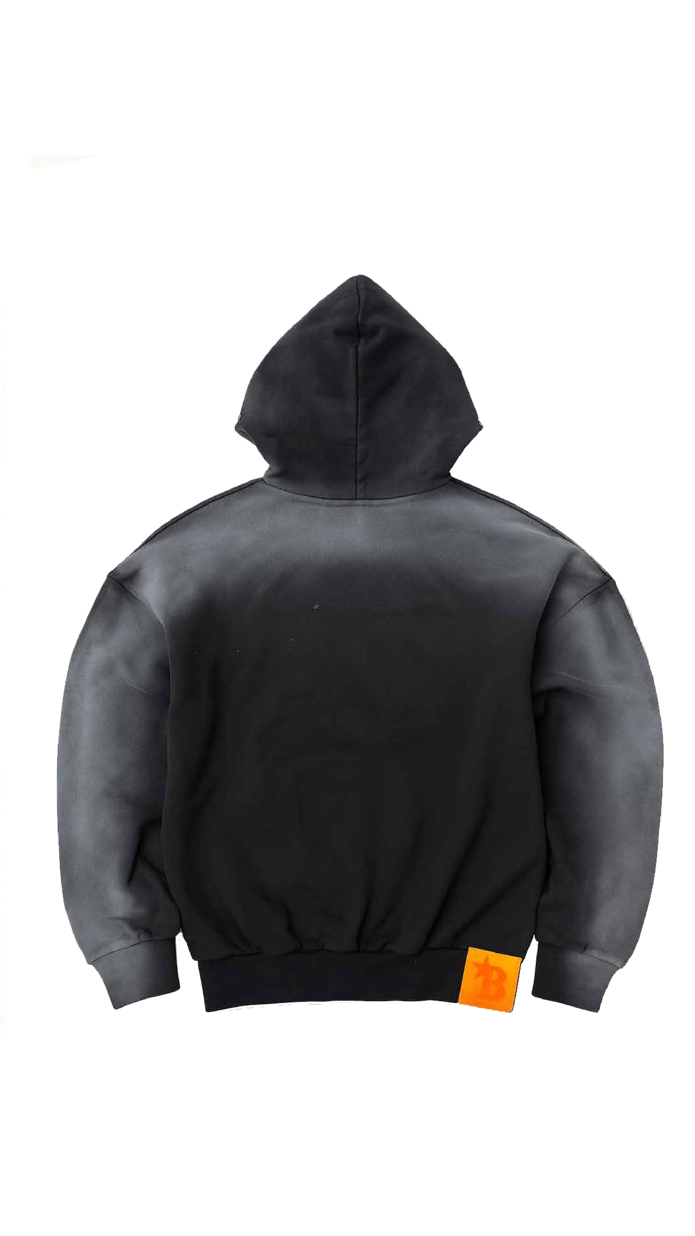 Hoodie Spatter Black