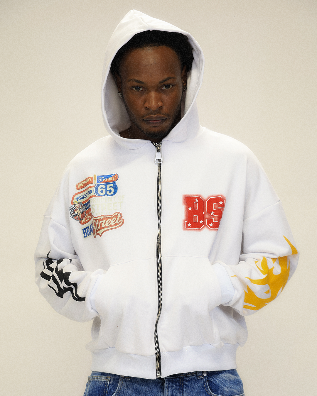 Hoodie BS Street White