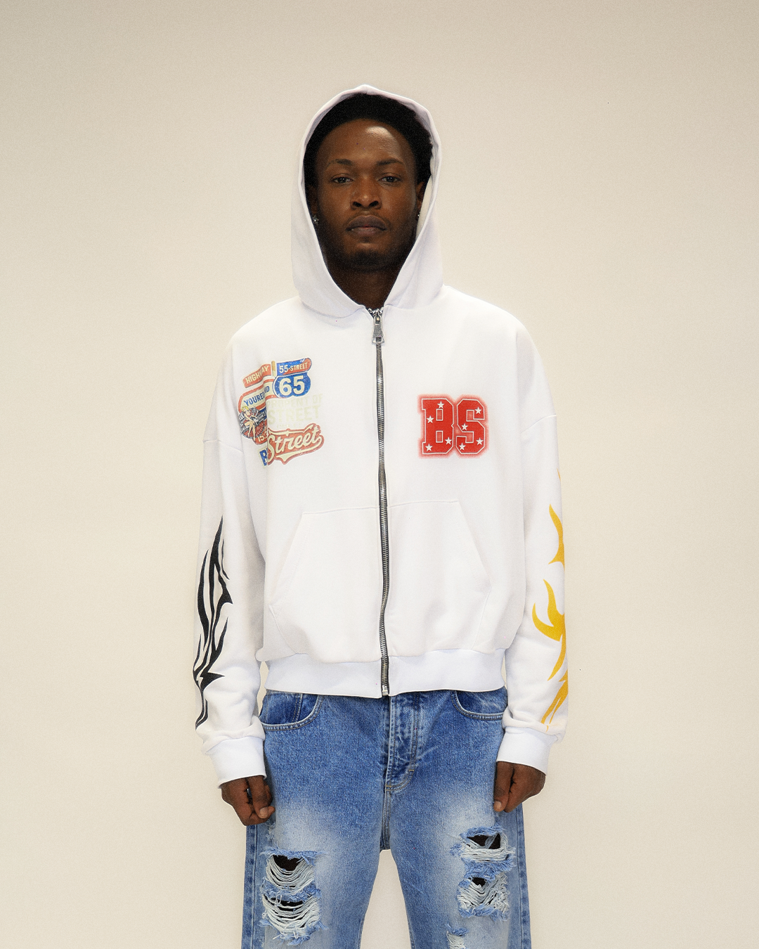 Hoodie BS Street White