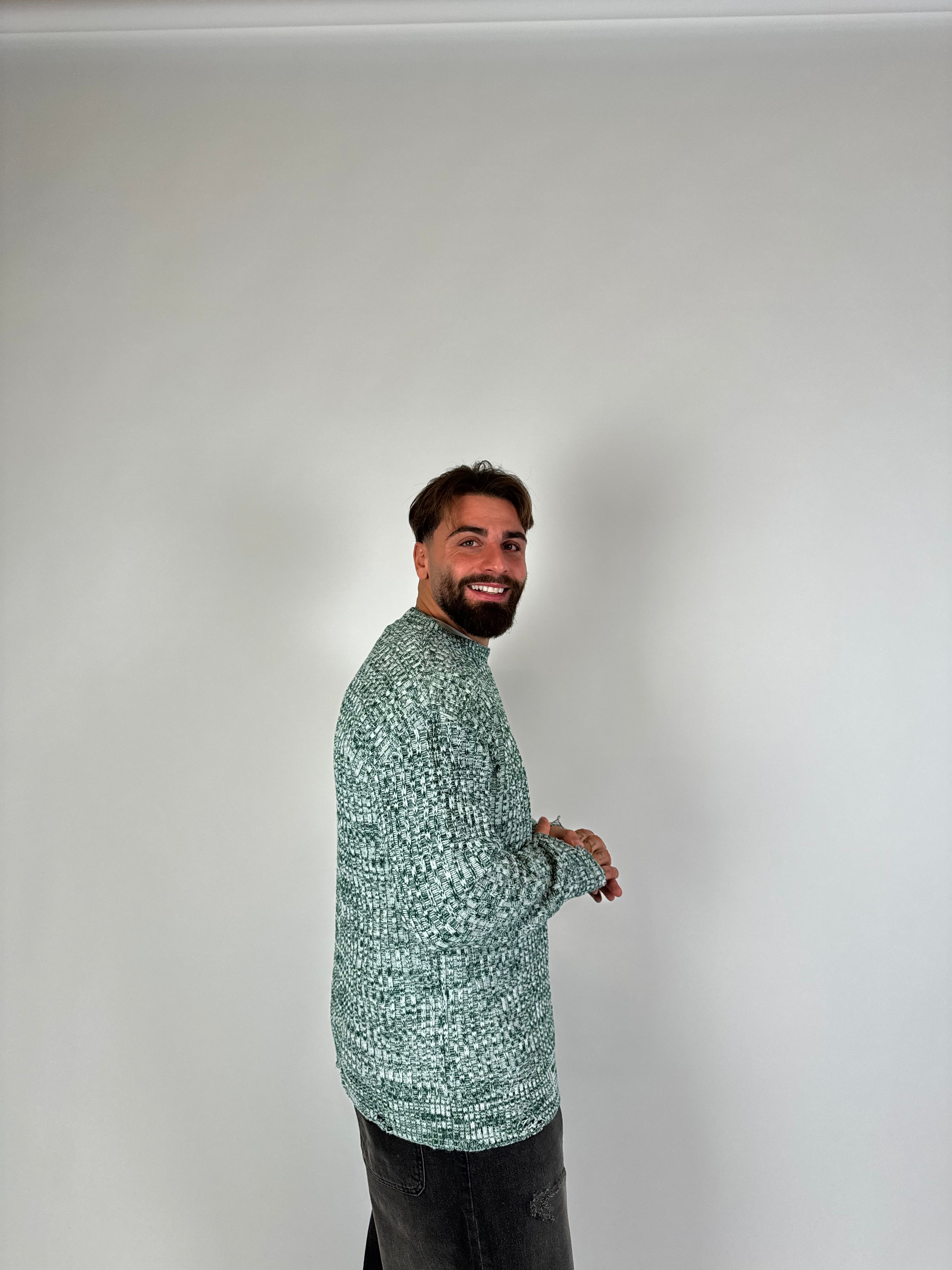 Maglione Mélange verde