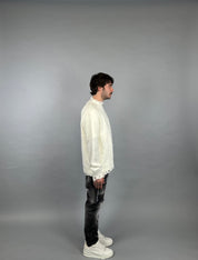 Maglione Sfrangiato Bianco