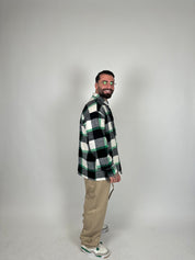 Overshirt Quadri Verde