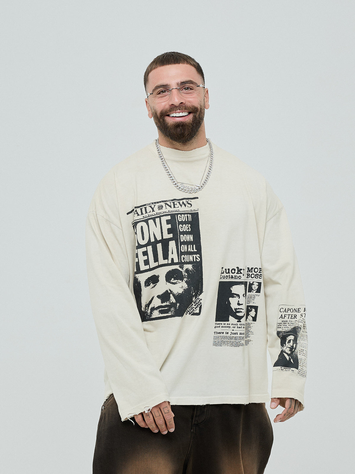 Longsleeve Daily Crime White