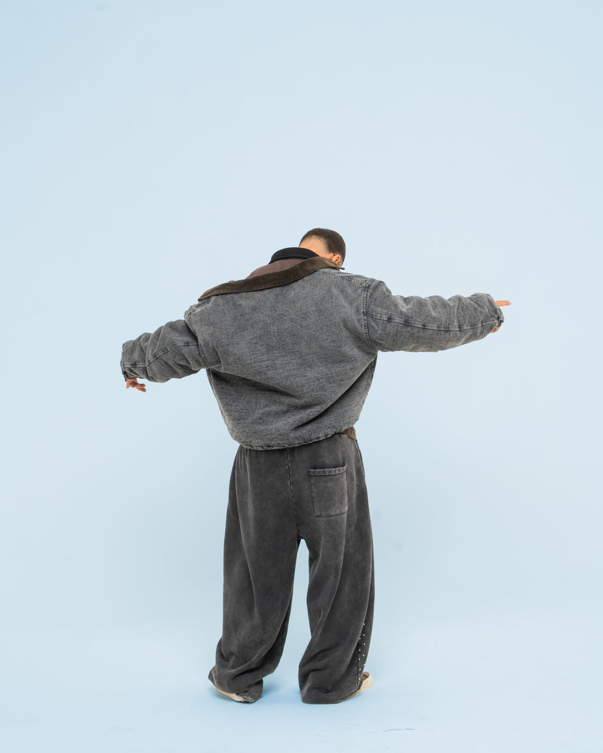 Washed Detroit Work Jacket BLACK