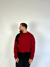 Maglione Bicolor Bordeaux