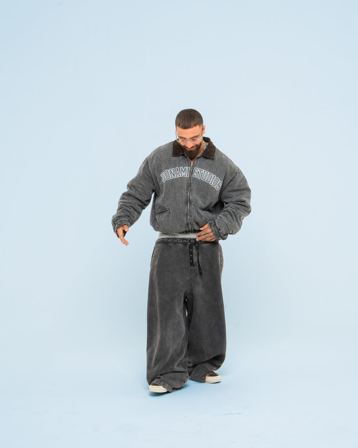 Washed Detroit Work Jacket BLACK