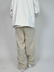 Pantalone in lana beige