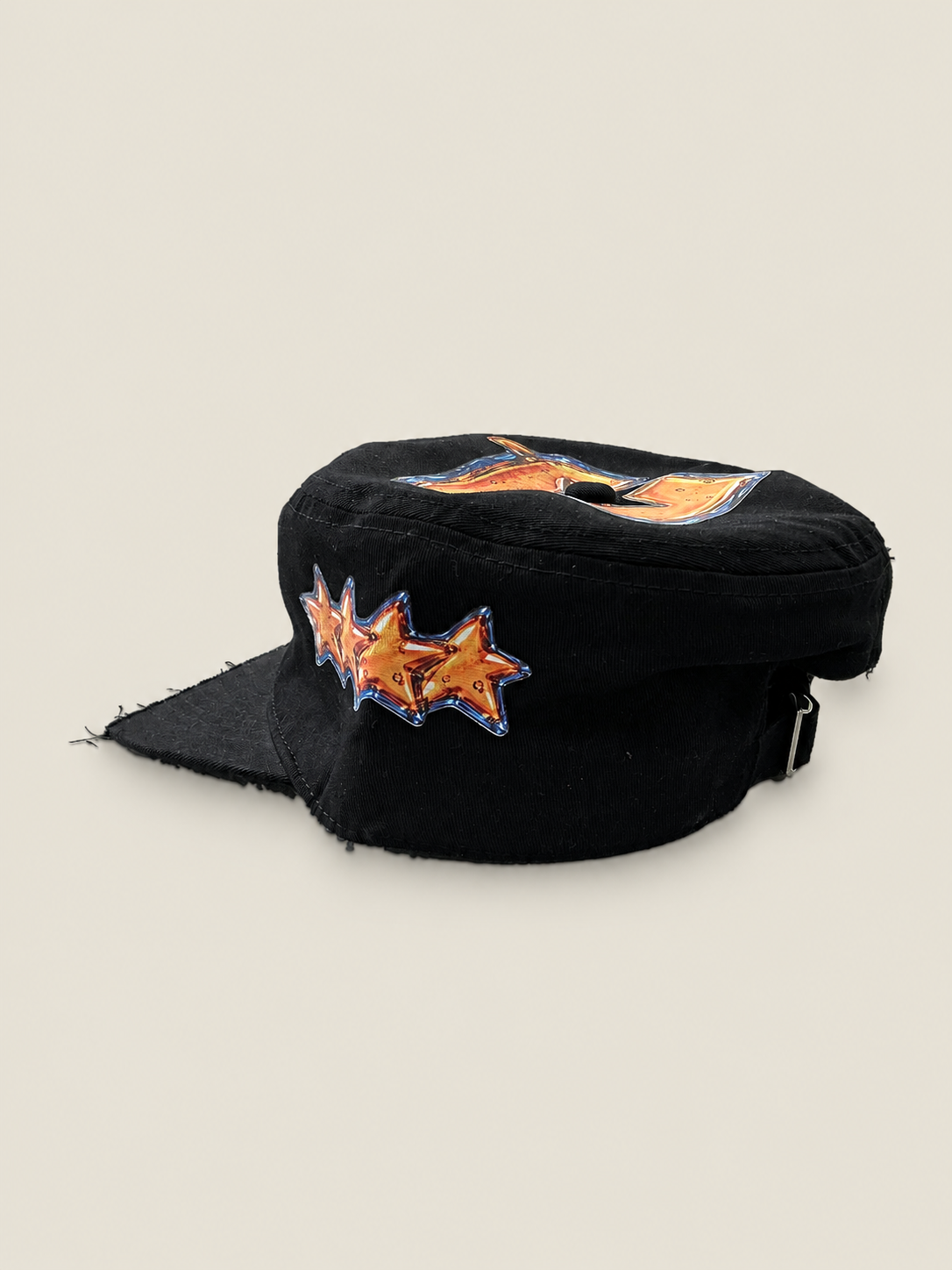 Cap Patched Raw Cut