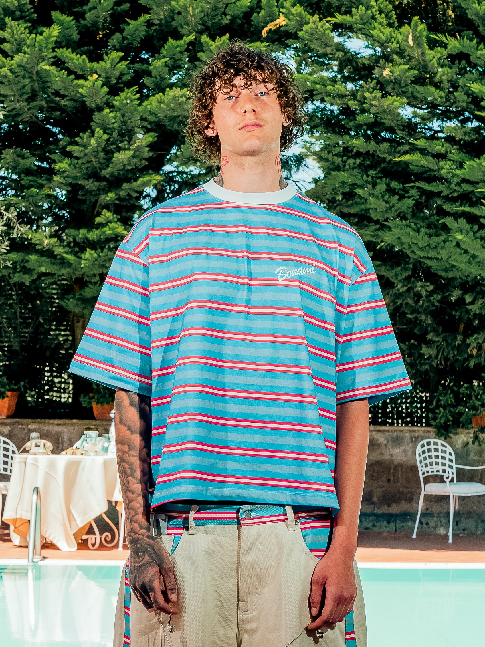 T-shirt Breton Blue