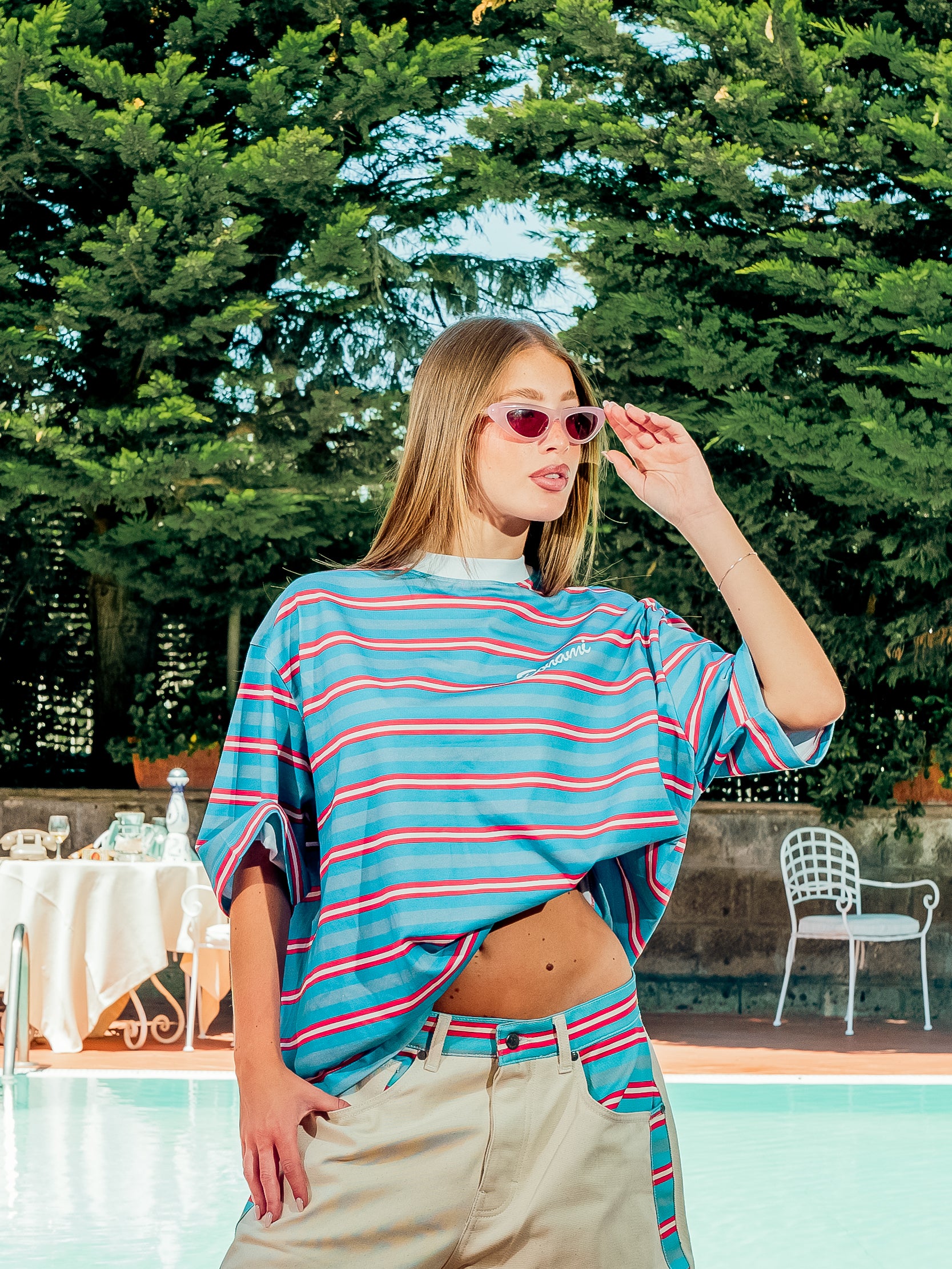 T-shirt Breton Blue
