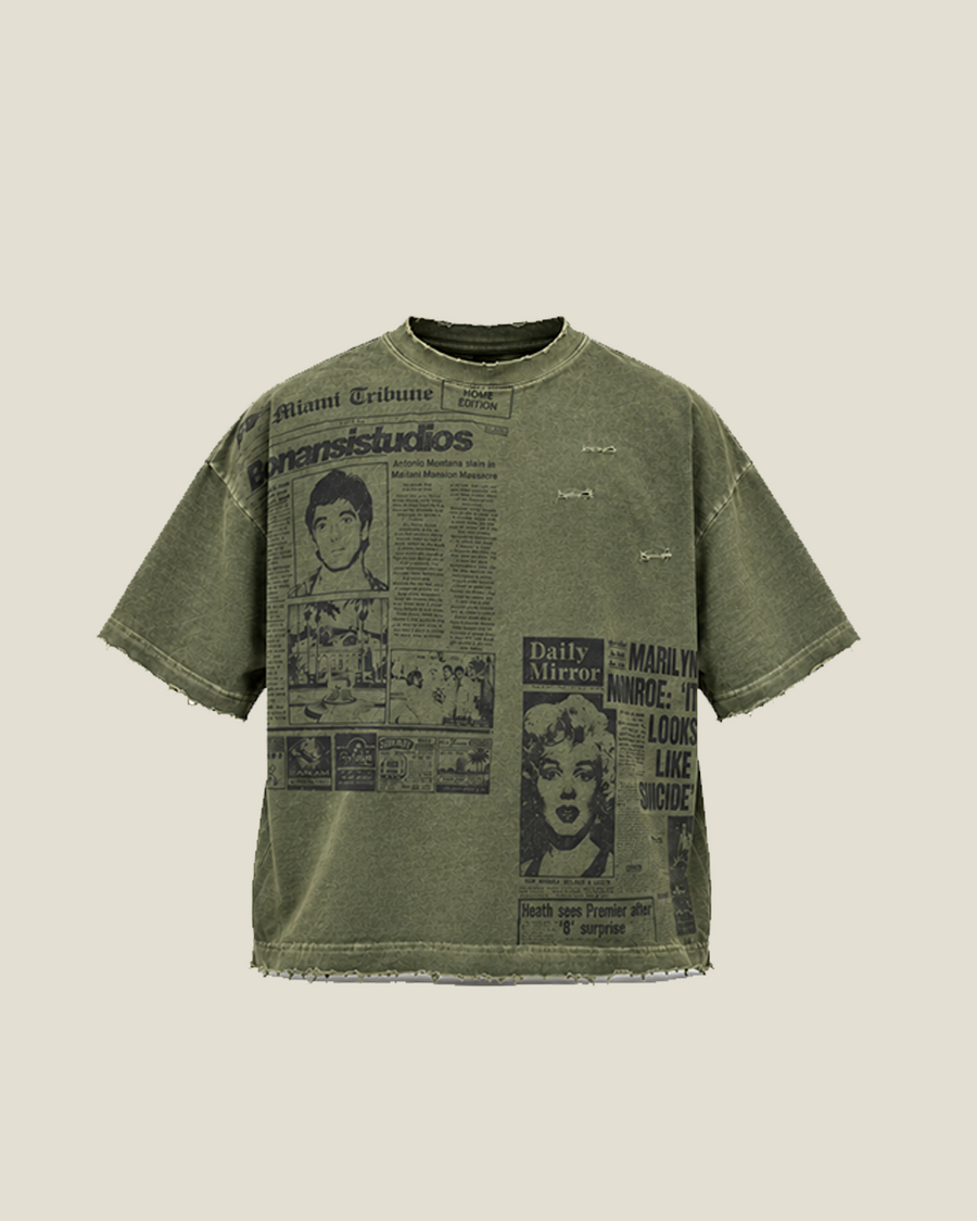 Breaking News Tee Green