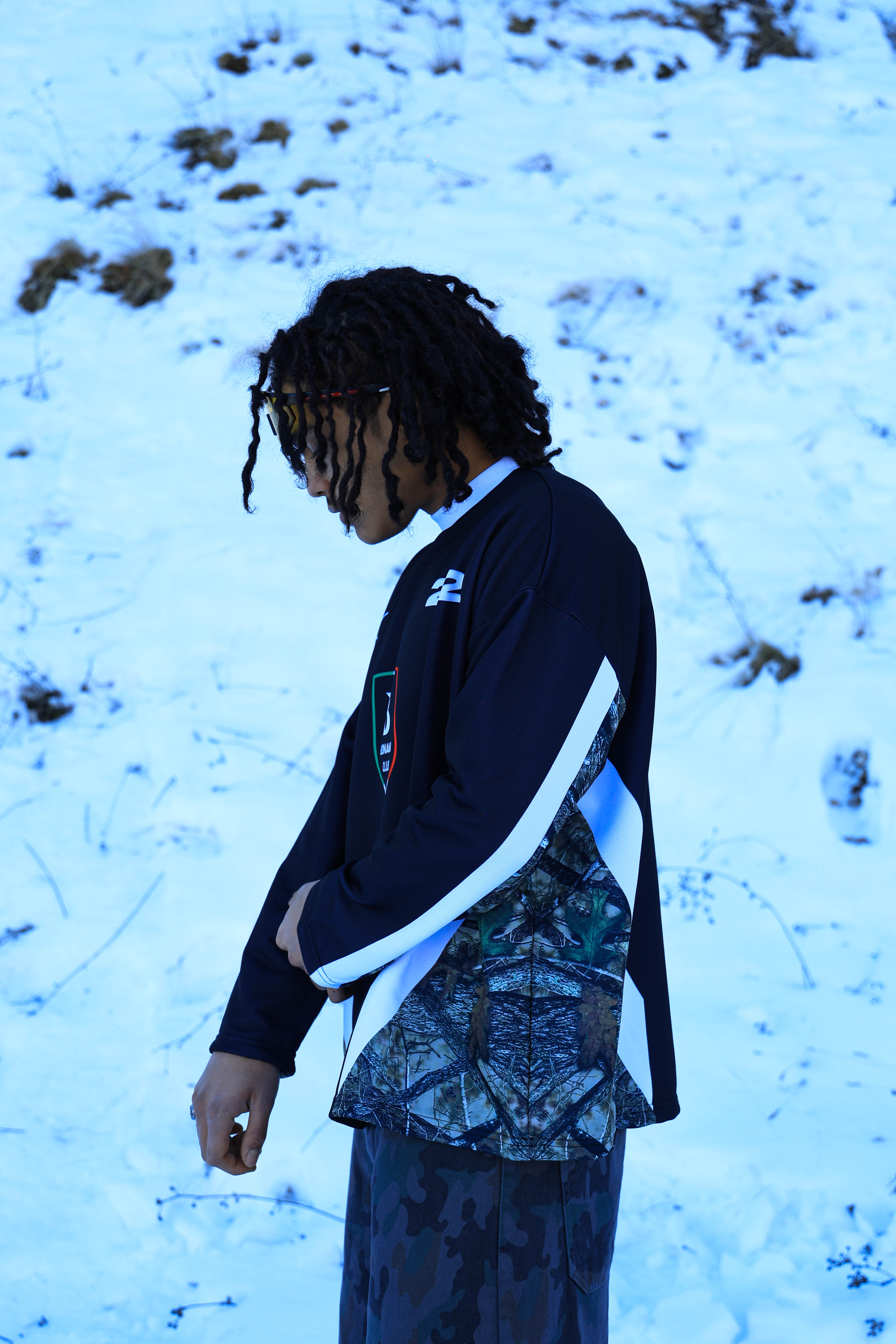 Long Sleeves Camo Club Black