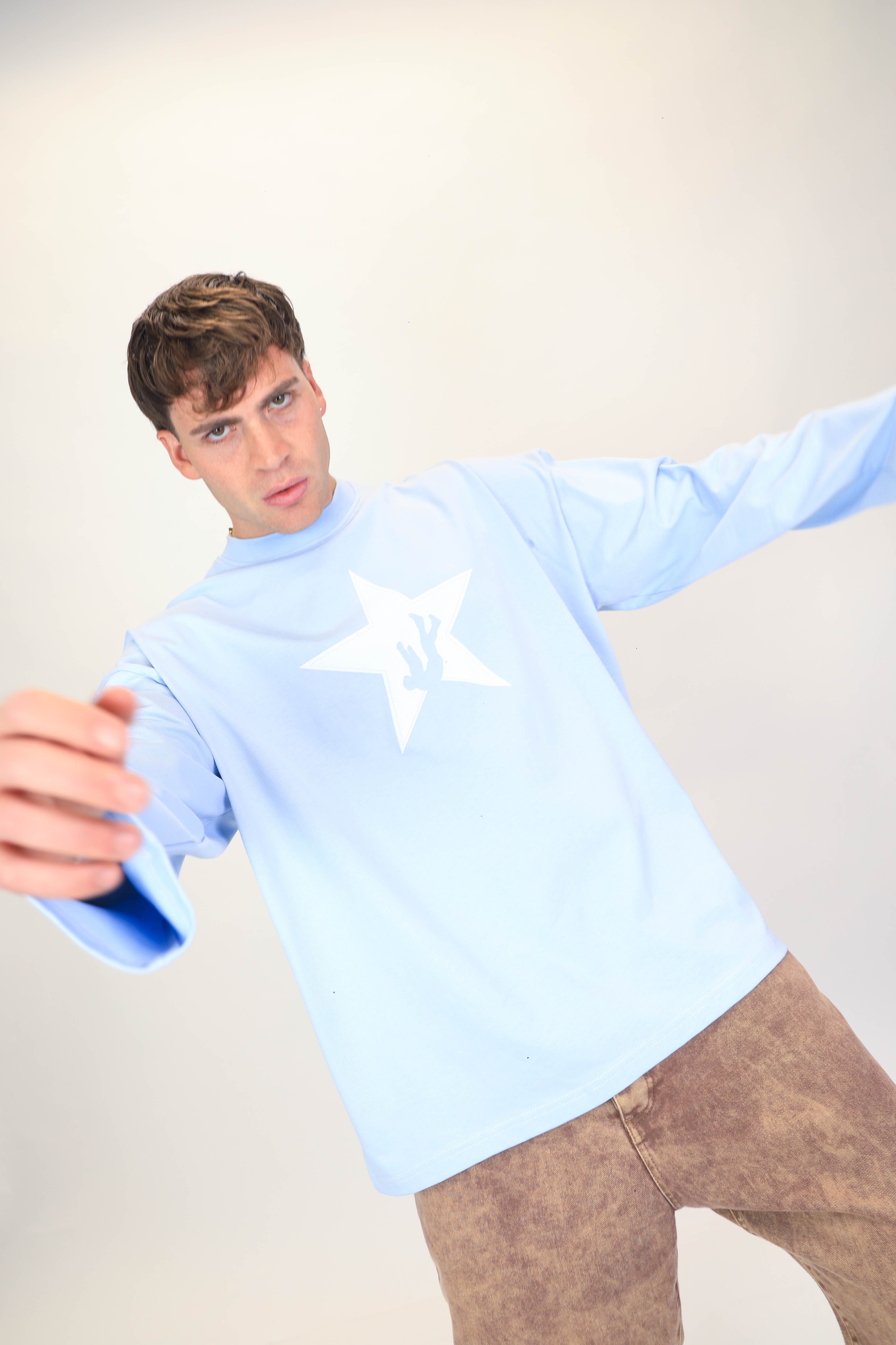 Long Sleeves Fall Star Sky Blue