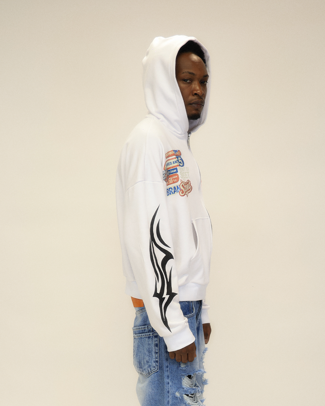 Hoodie BS Street White