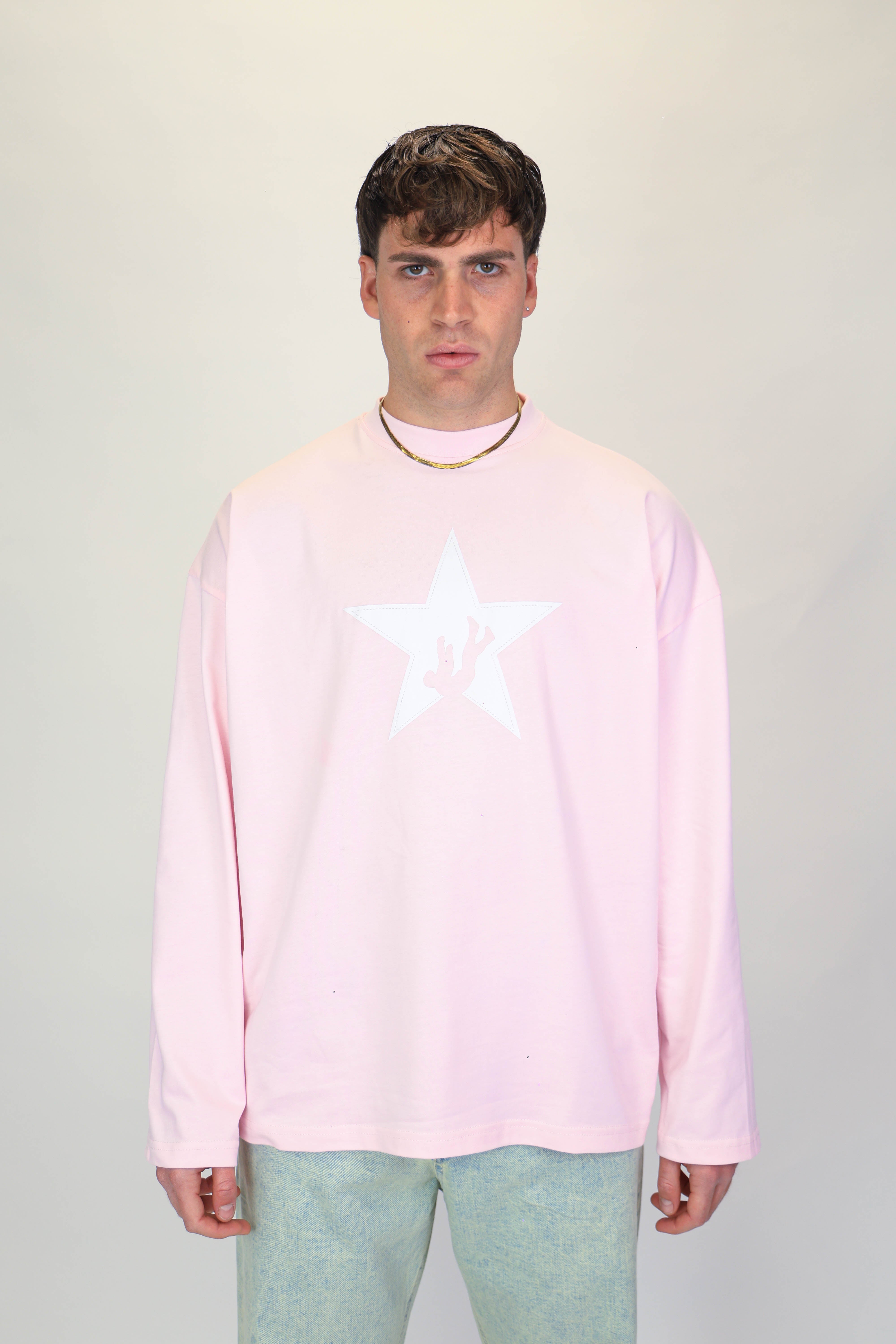 Long Sleeves Fall Star Pink