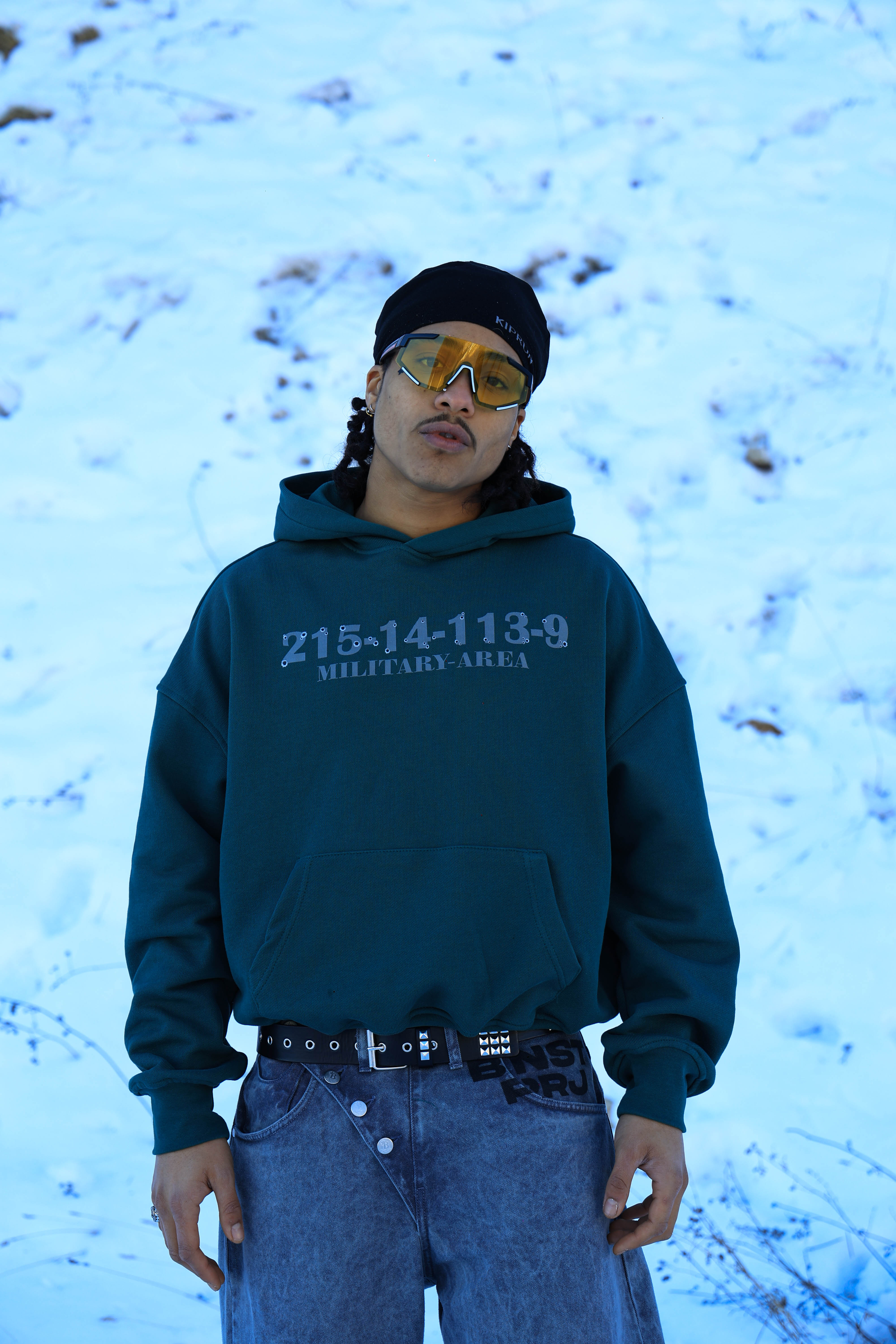 Hoodie Military Area Green