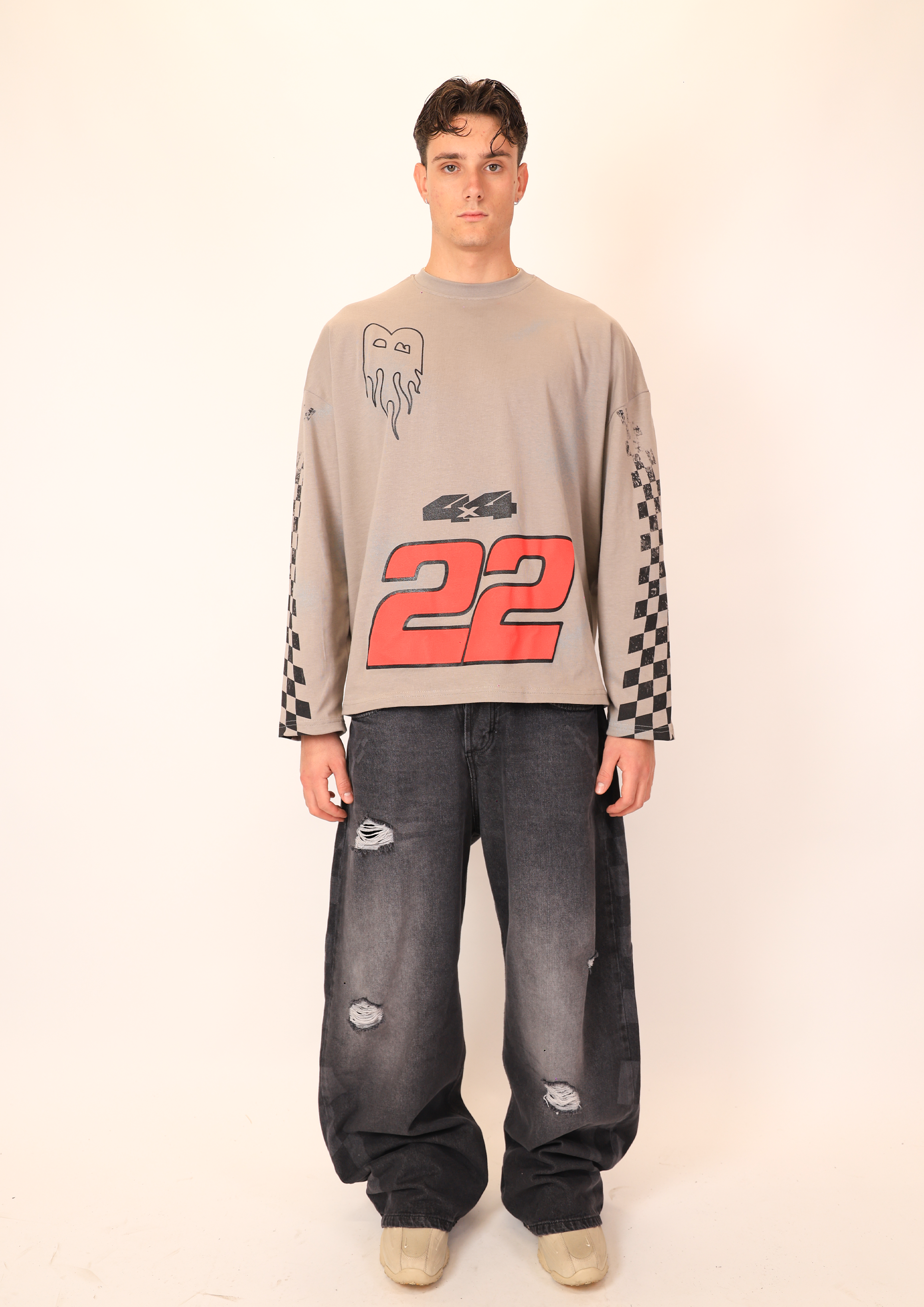 Long Sleeves 22 Flag Grey