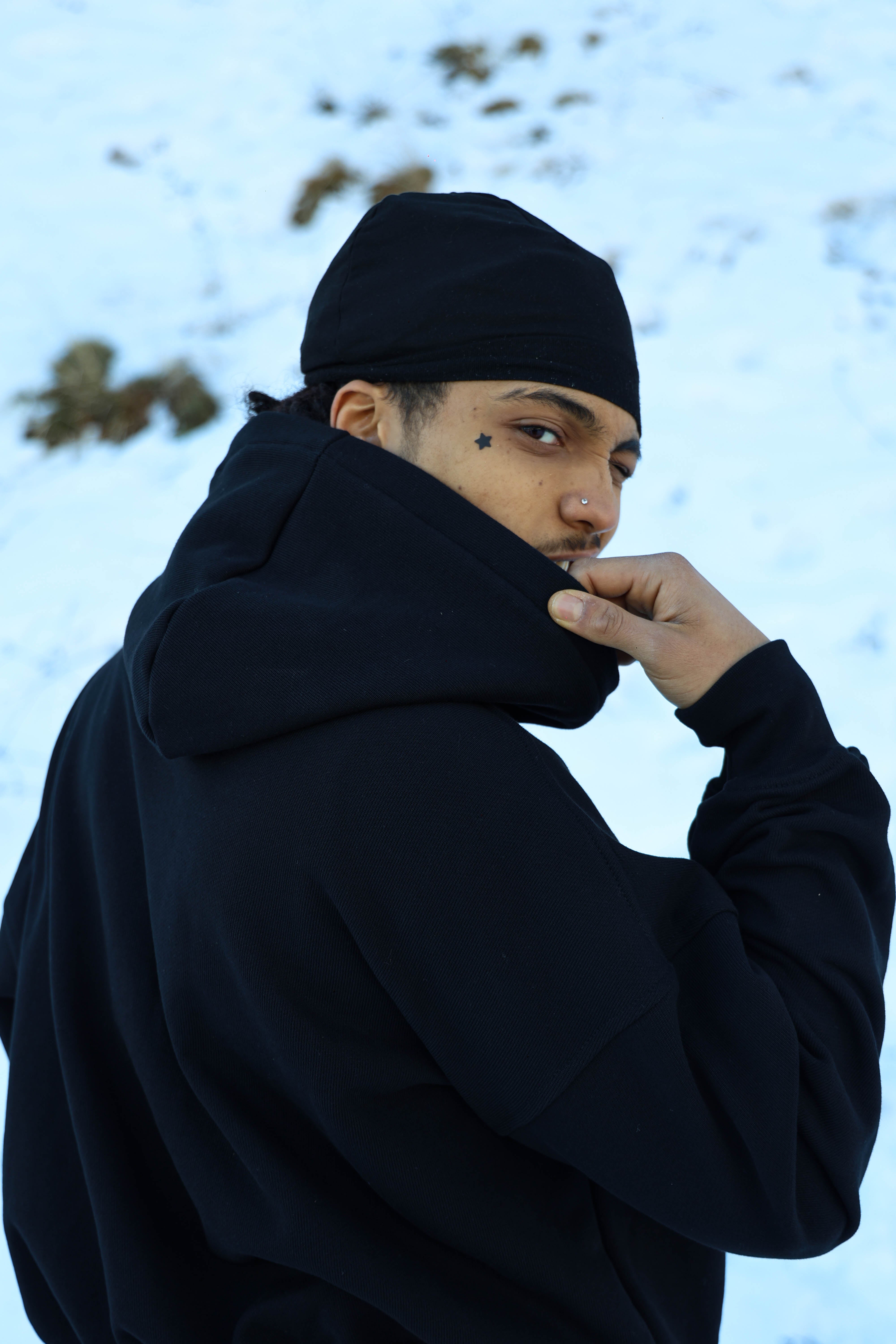 Hoodie Military Area Black