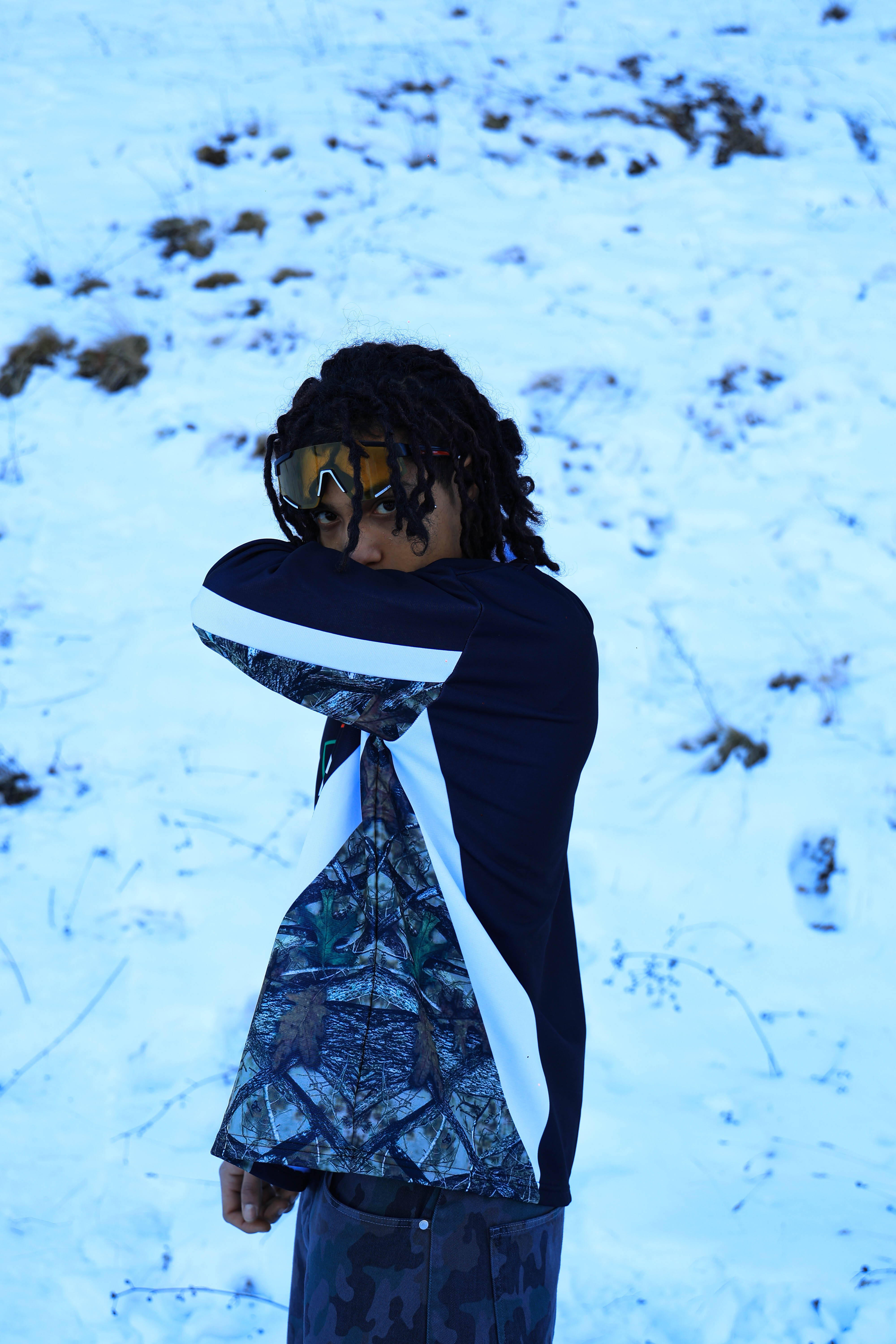 Long Sleeves Camo Club Black