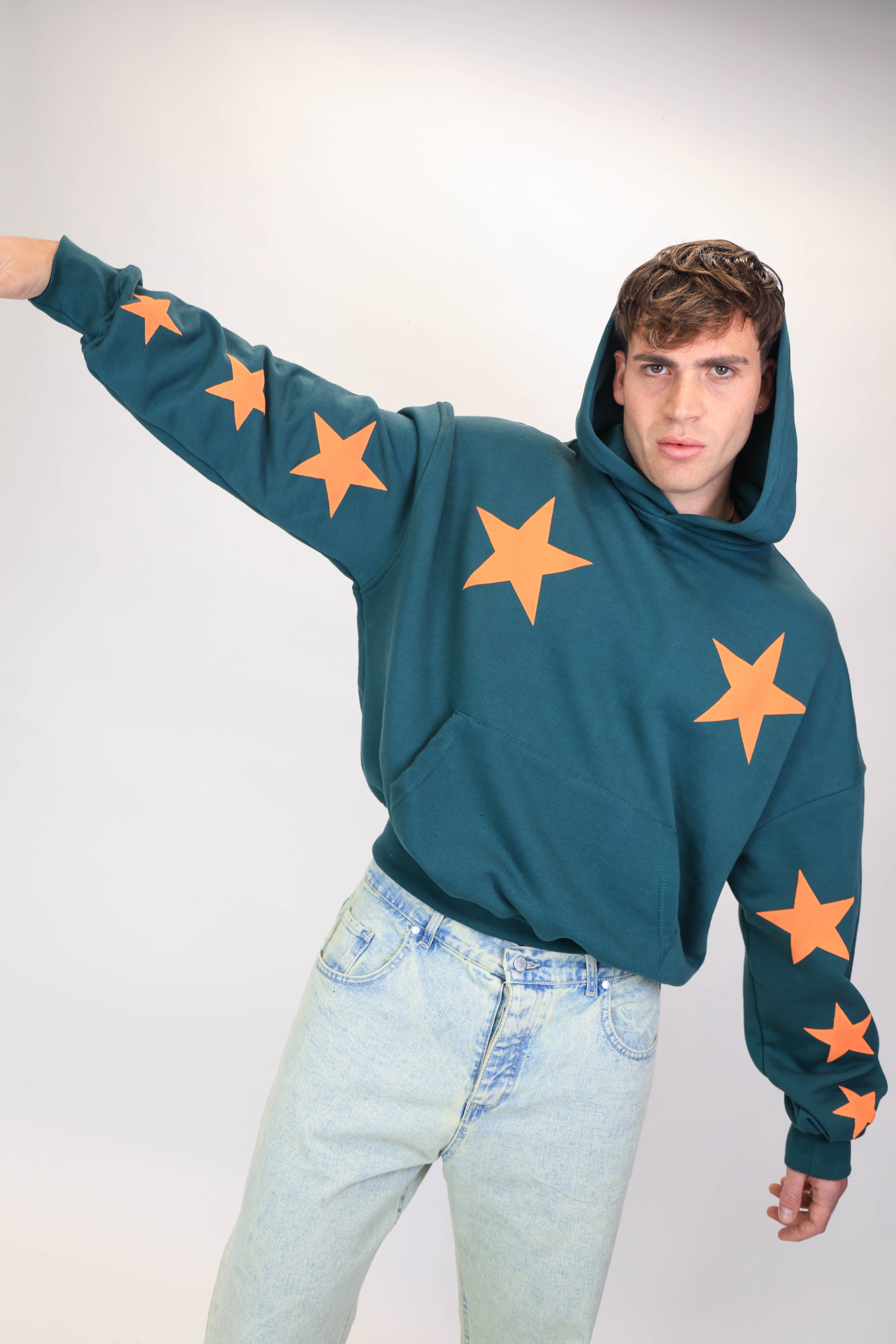 Hoodie Super Star Green
