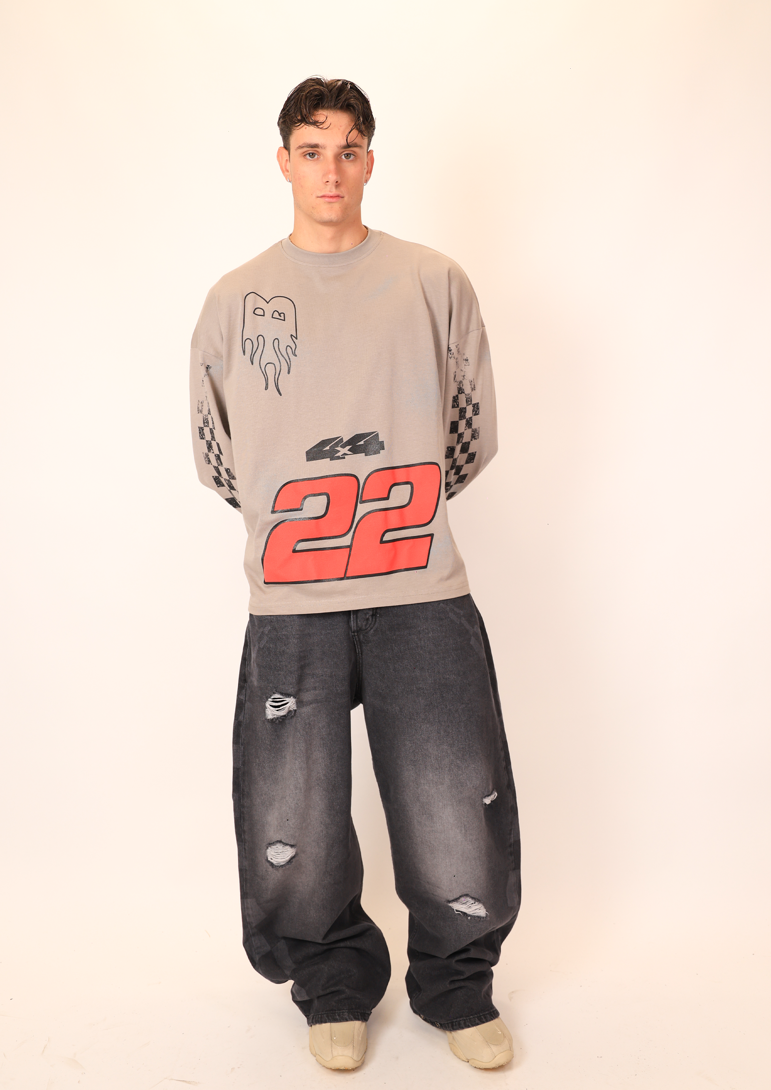 Long Sleeves 22 Flag Grey