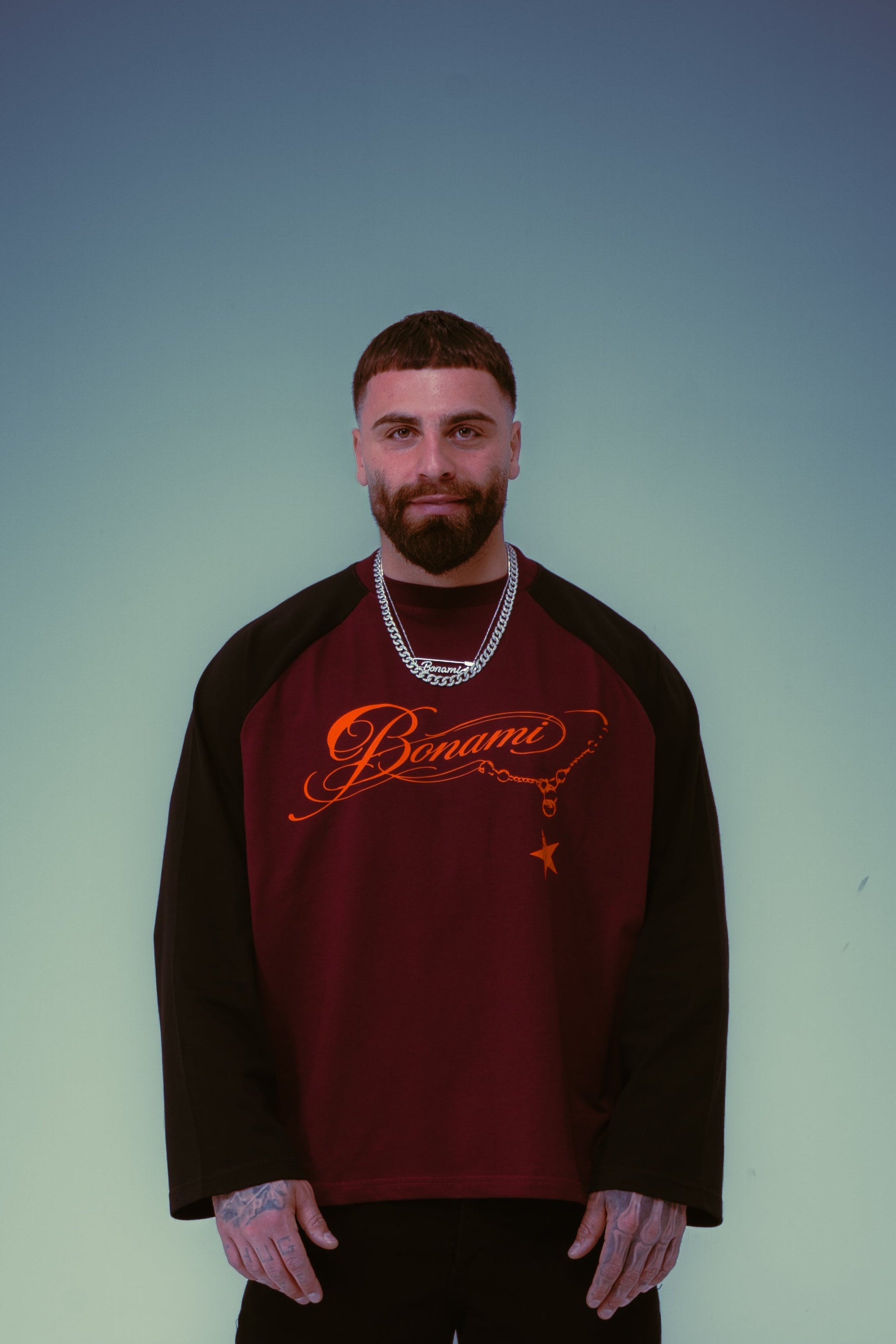 Long Sleeves Chain Bordeaux