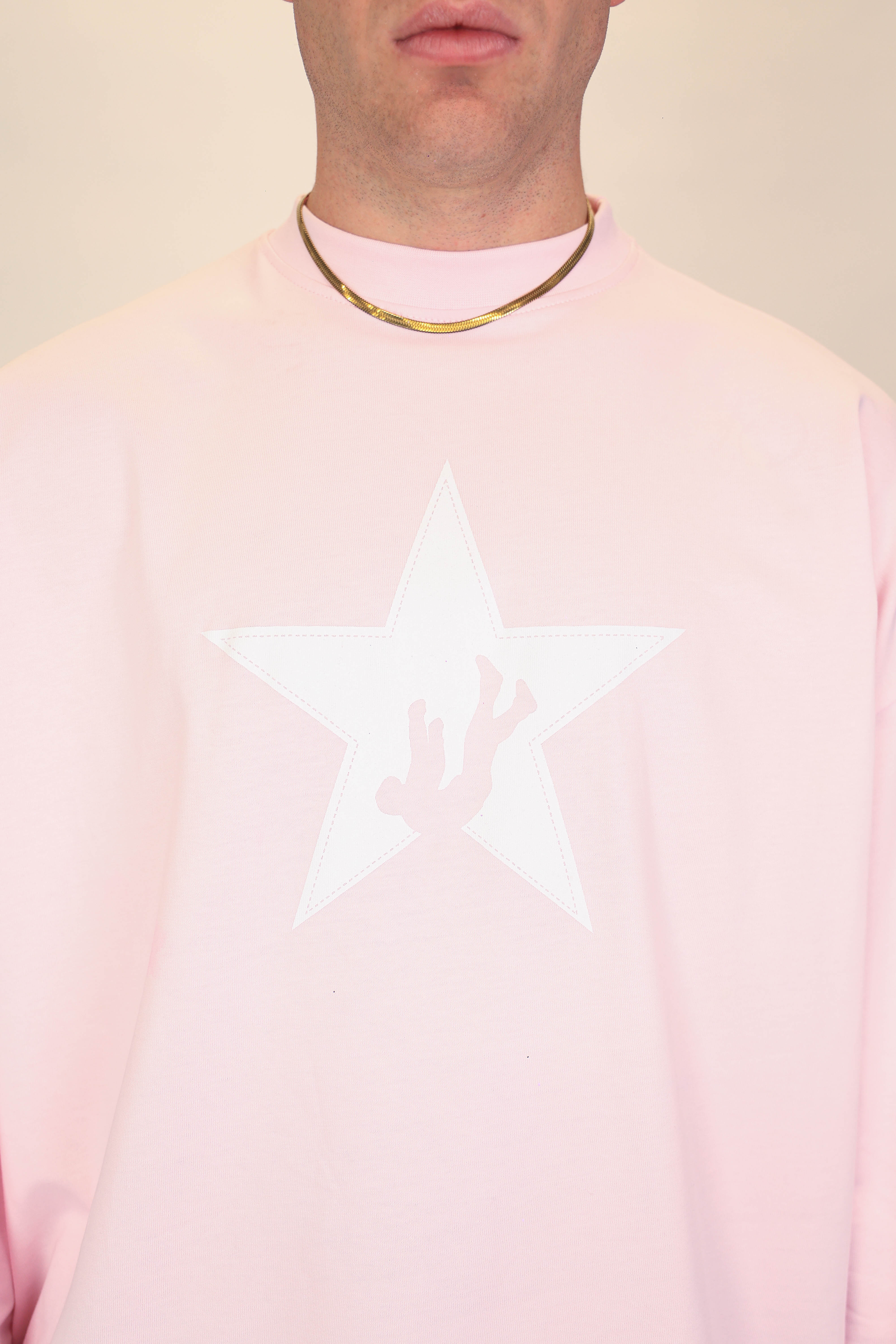 Long Sleeves Fall Star Pink