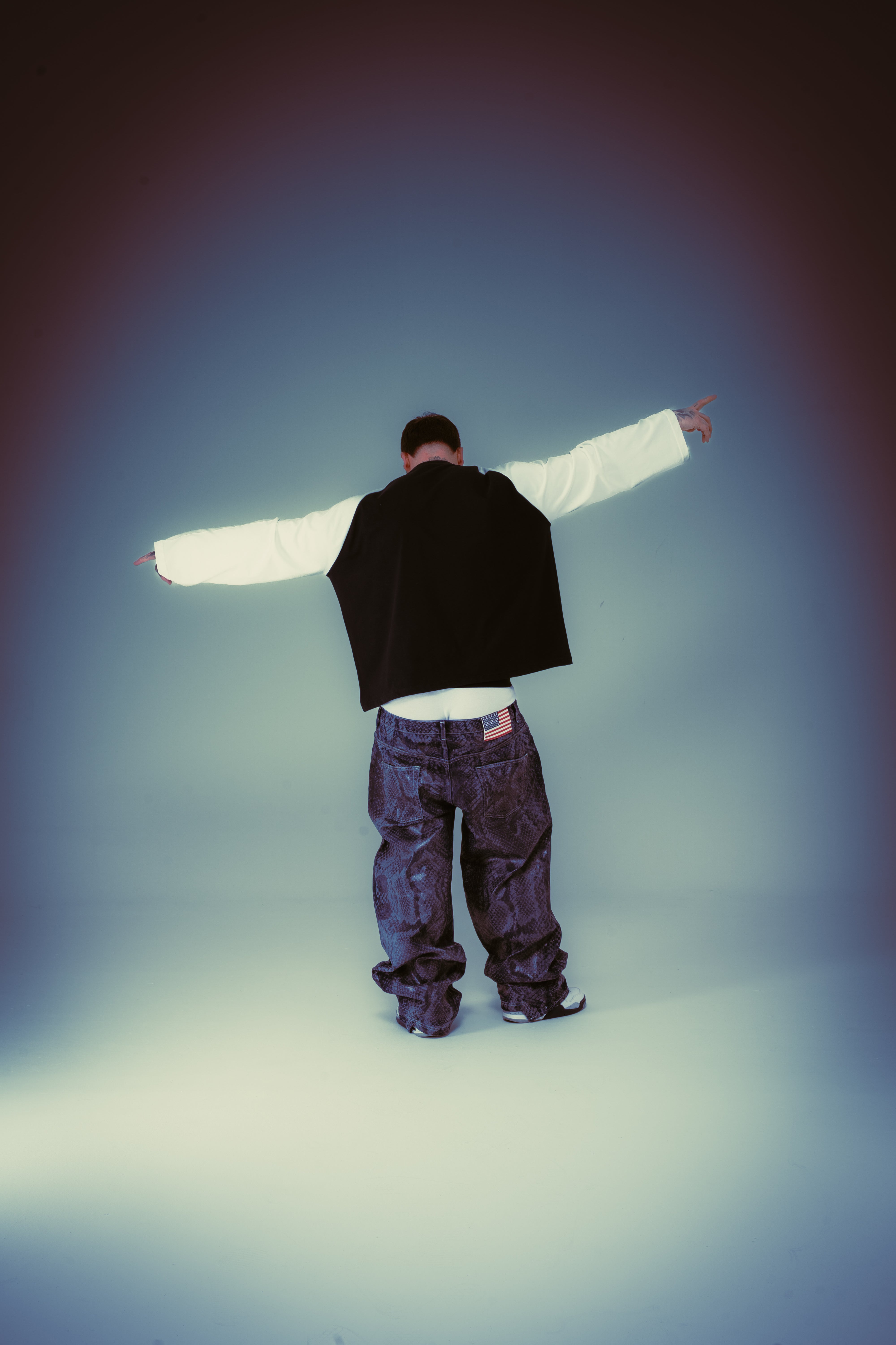 Long Sleeves Chain Blue