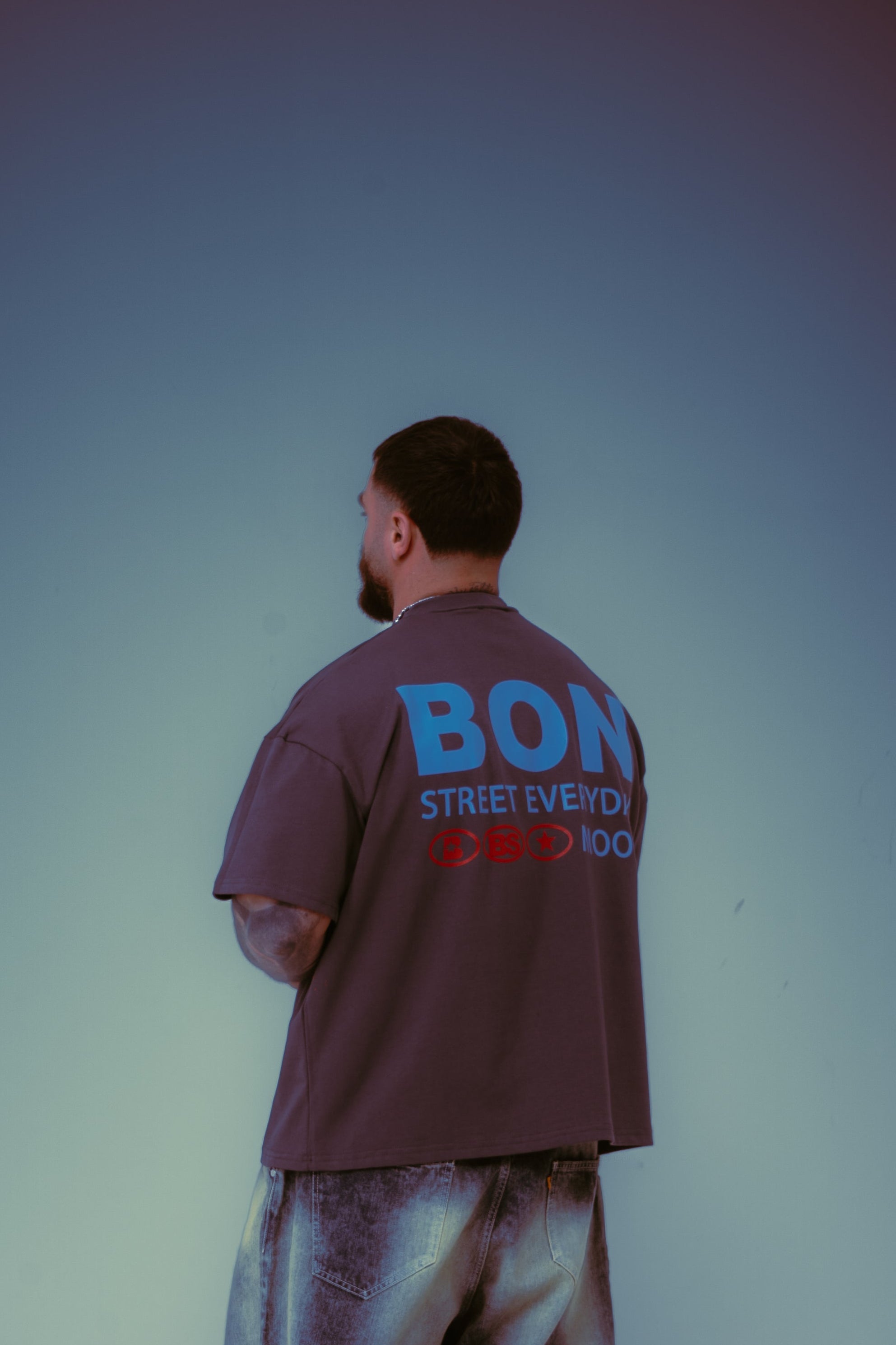 T-Shirt Bon Street Lead Grey