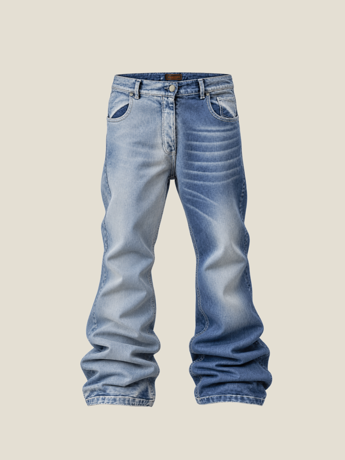 Wide Flare Double Blue